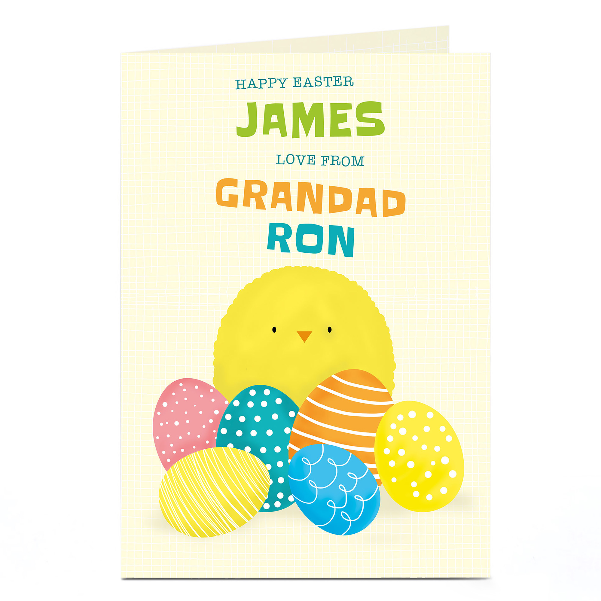 Personalised Easter Card - Chick And Eggs