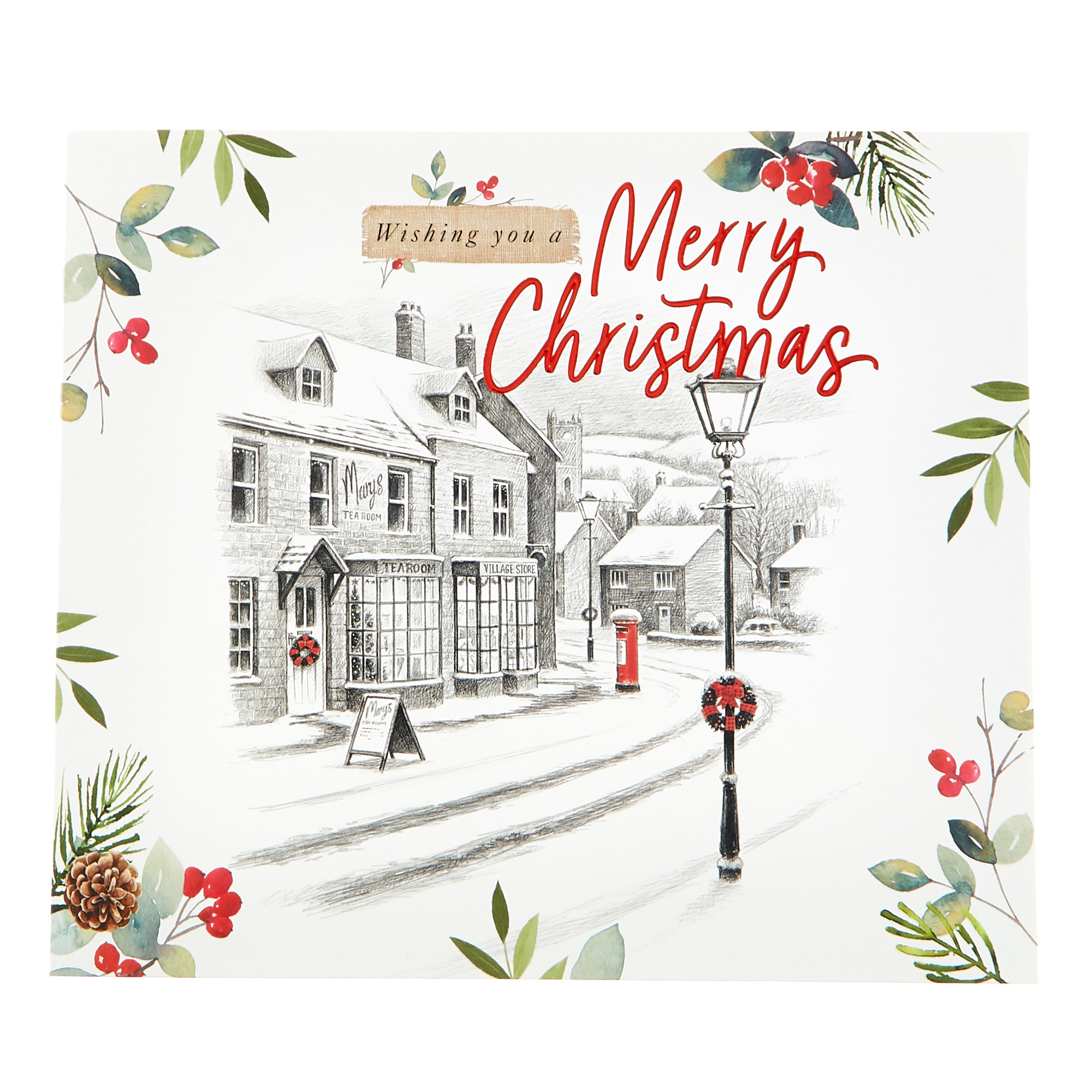 12 Deluxe Charity Boxed Christmas Cards - Village Scenes (2 Designs)