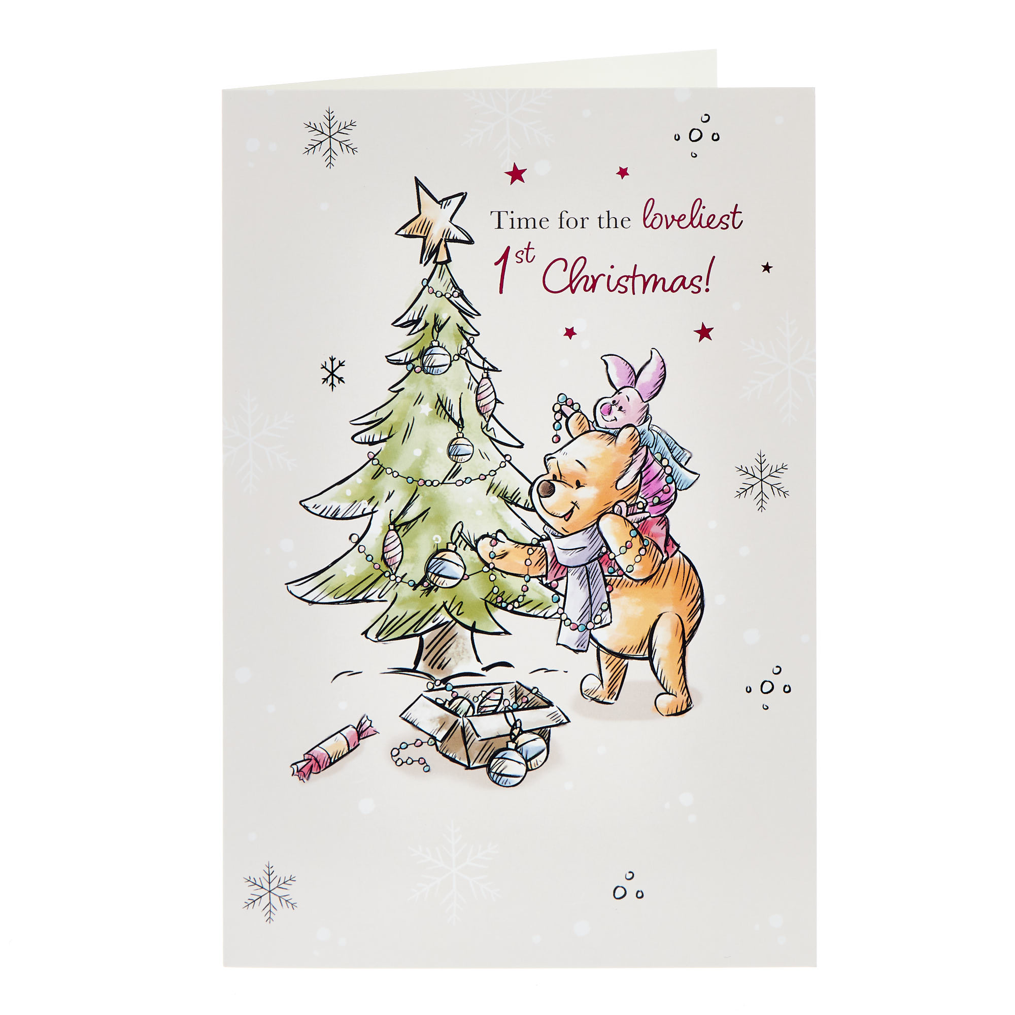 Winnie The Pooh Baby's 1st Christmas Card