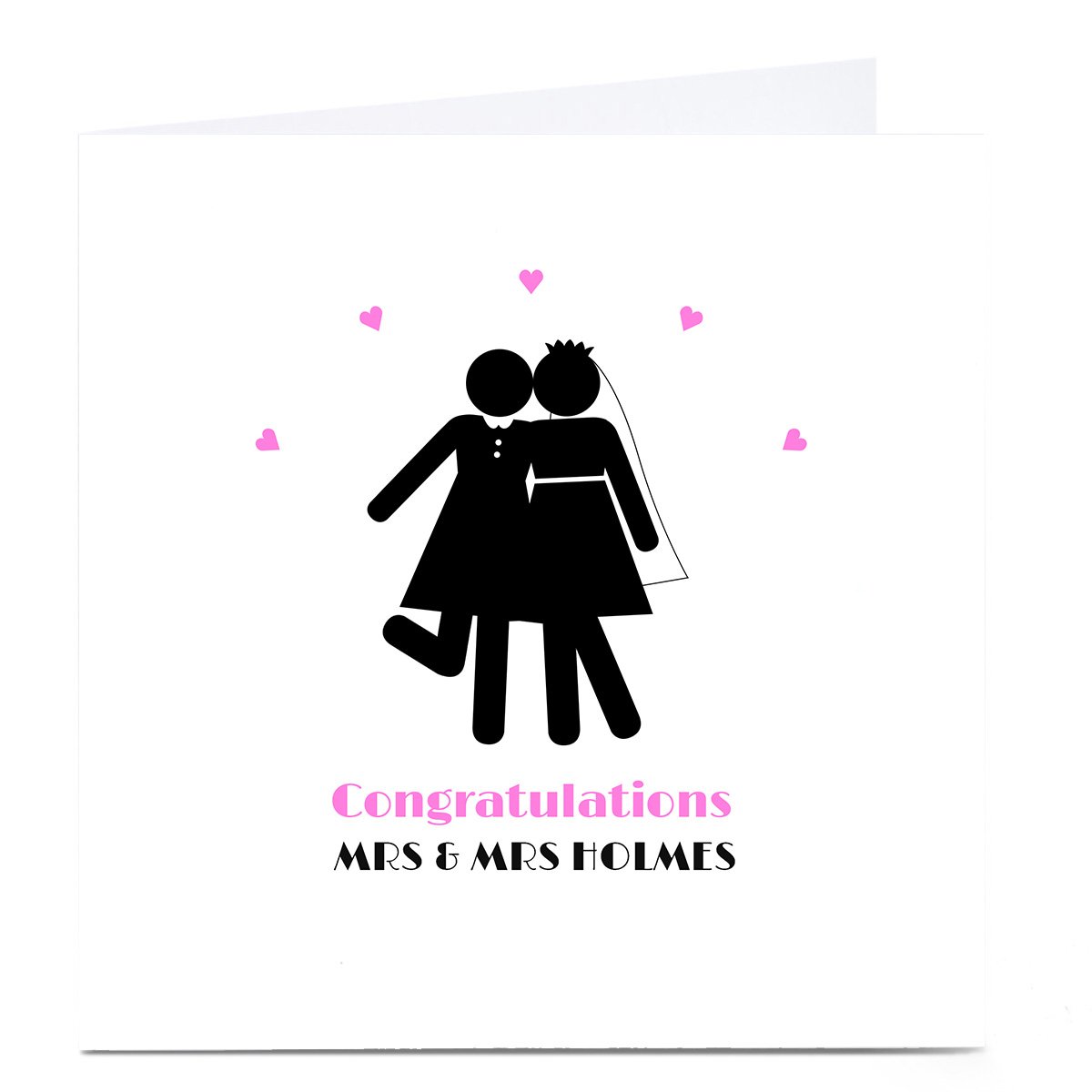 Personalised Wedding Card - Congratulations Mrs & Mrs