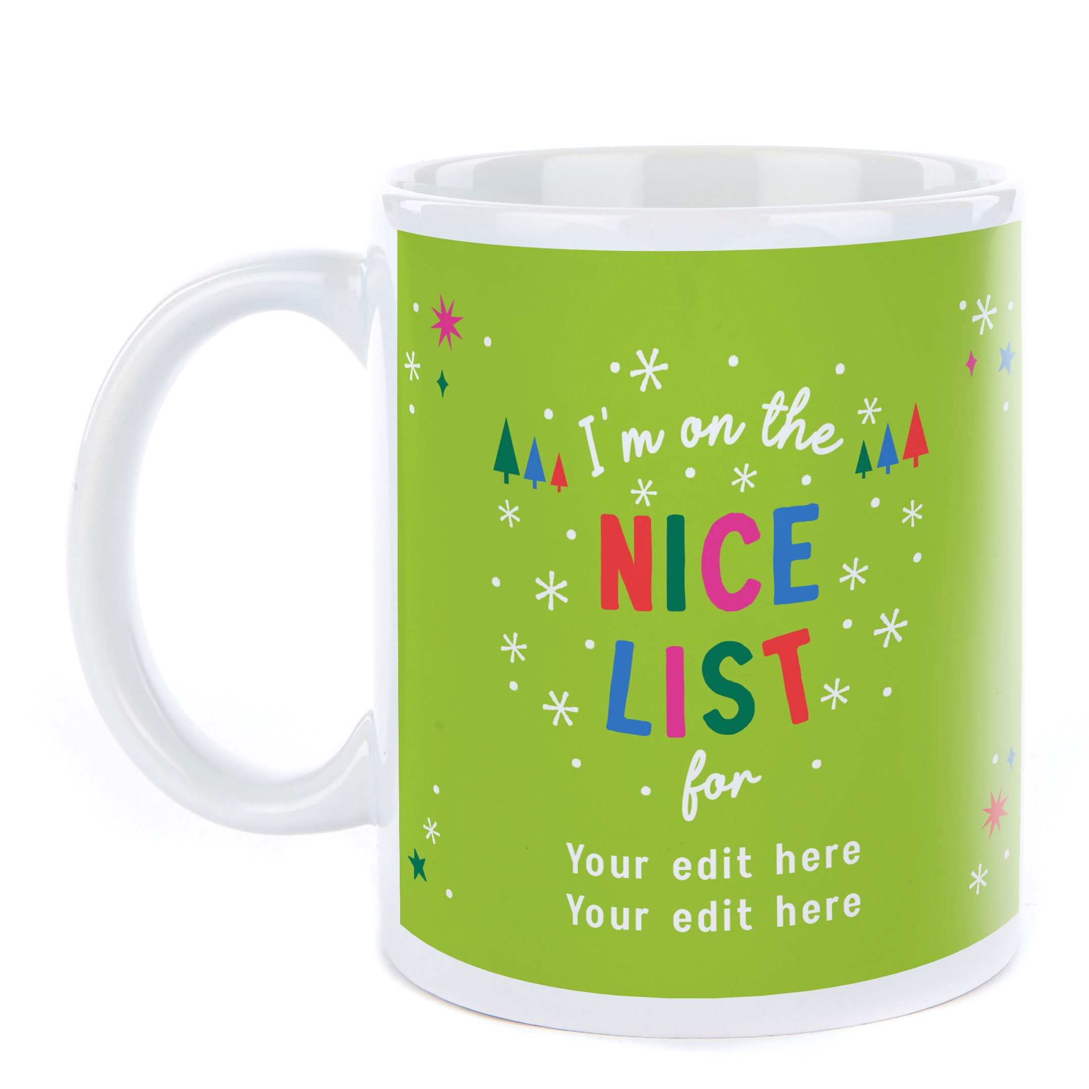 Personalised Christmas Mug - Nice List
