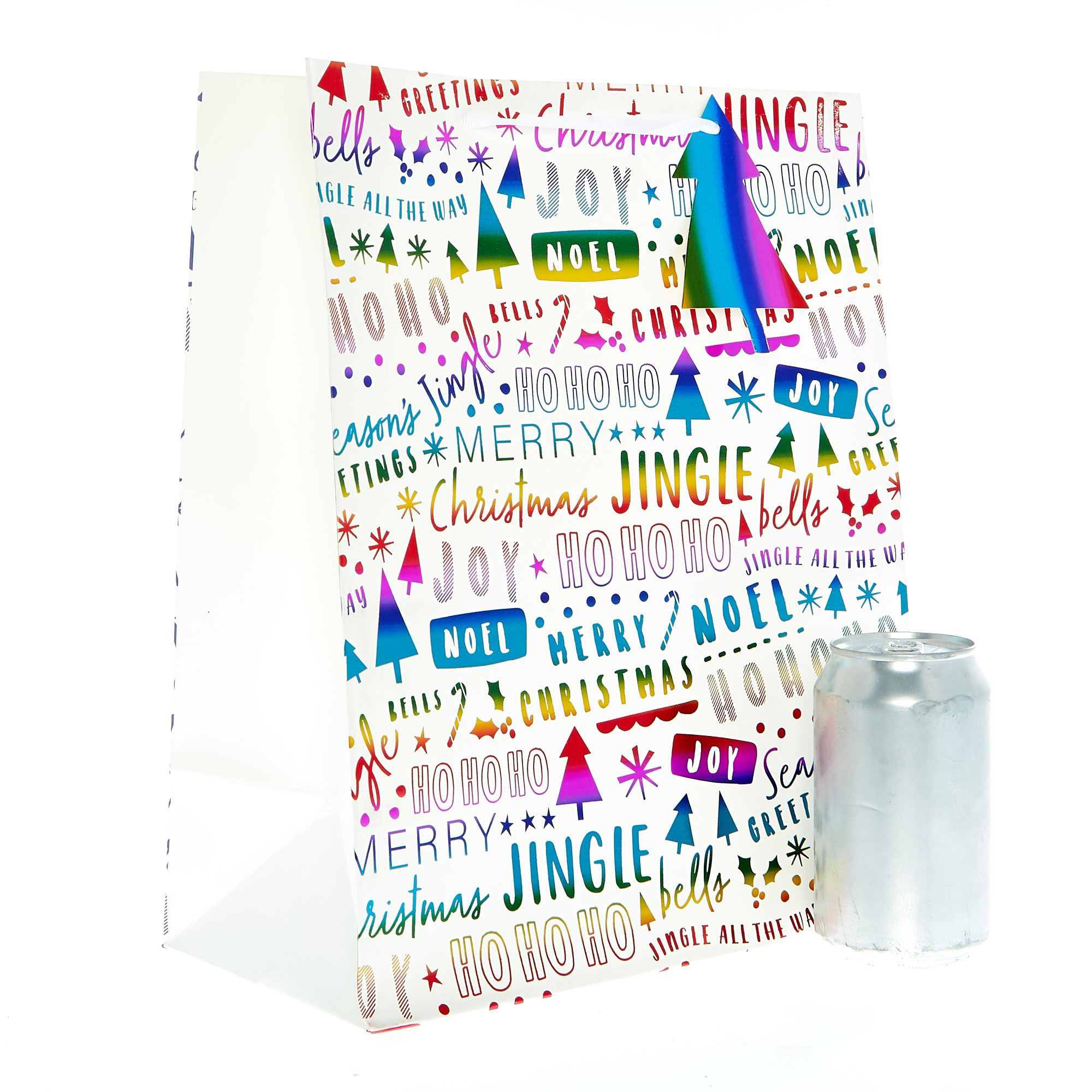 Large Portrait Rainbow Christmas Gift Bag