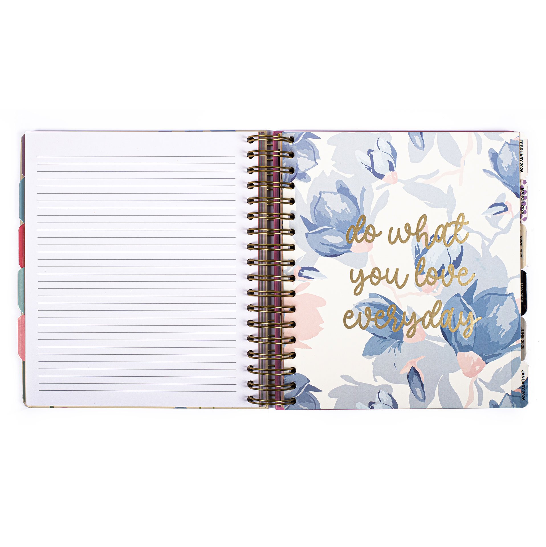 18-Month Floral Weekly Organiser (August 2025 - December 2026)