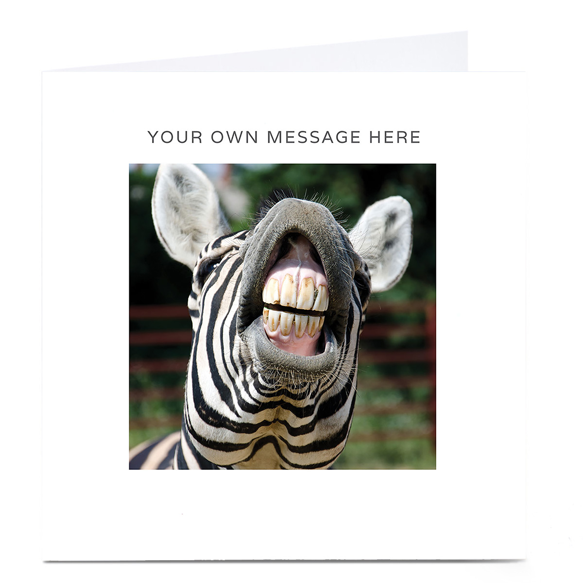 Personalised Card - Smiling Zebra