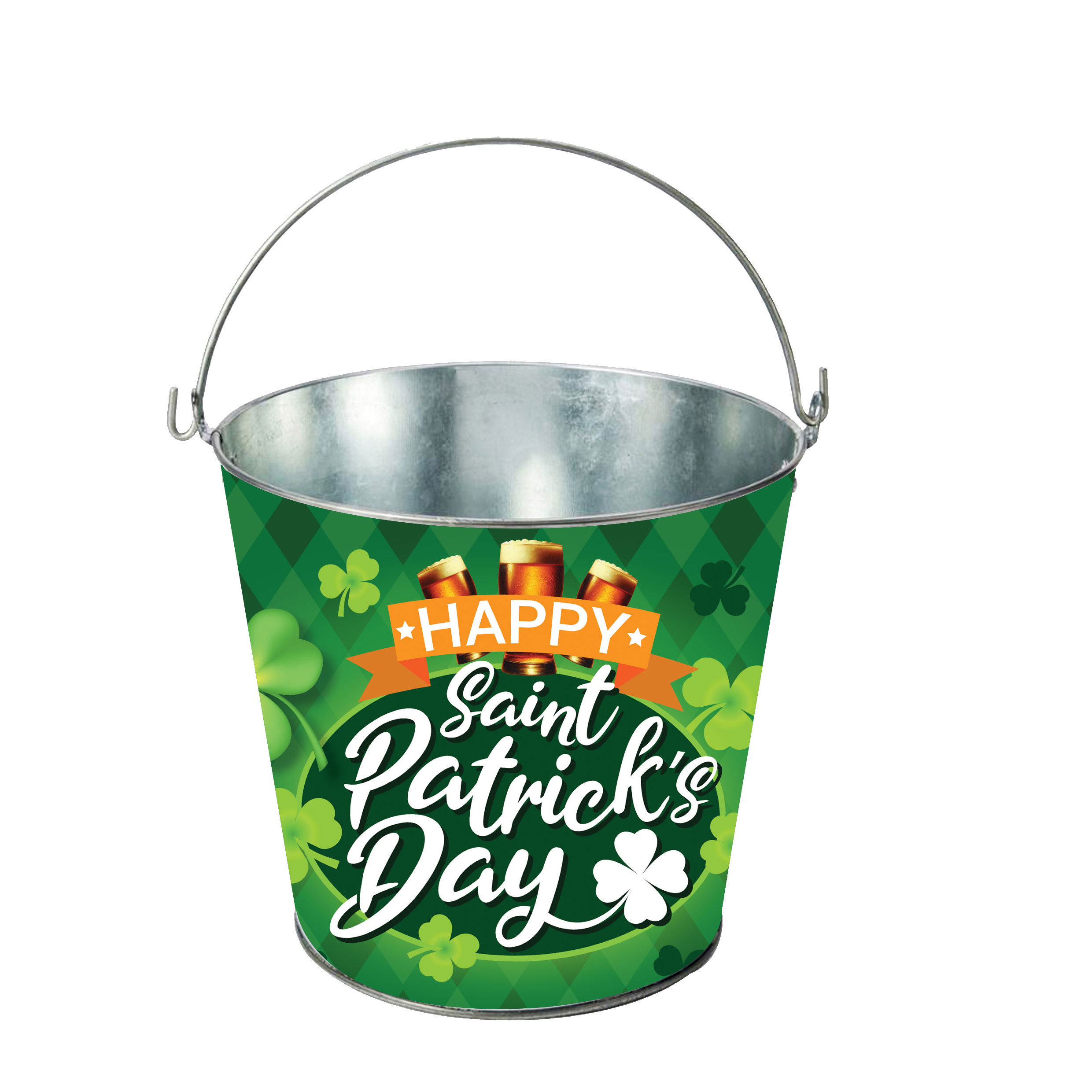 St. Patrick's Day Metal Bucket