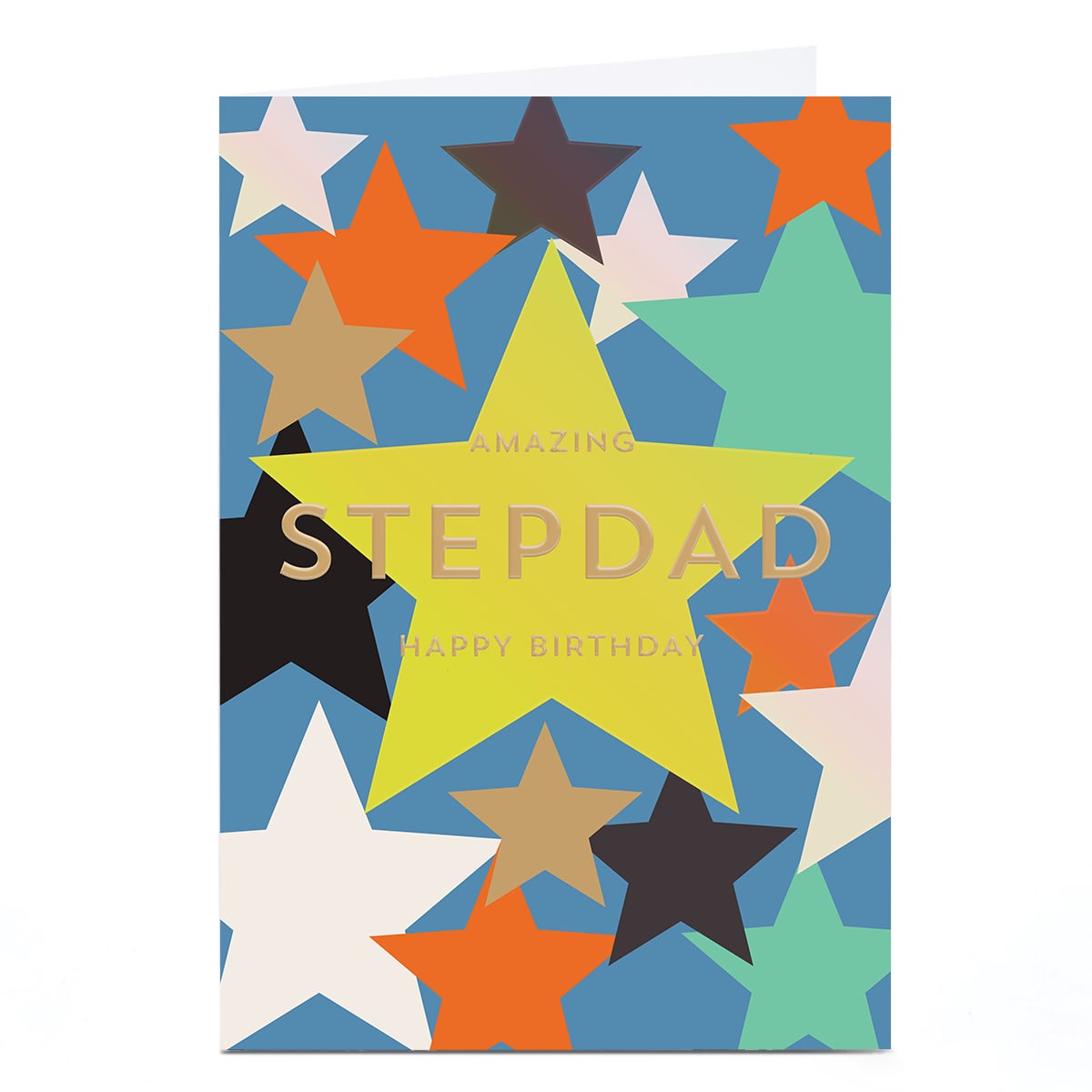 Birthday Card - Classic and Bright Stars, Stepdad