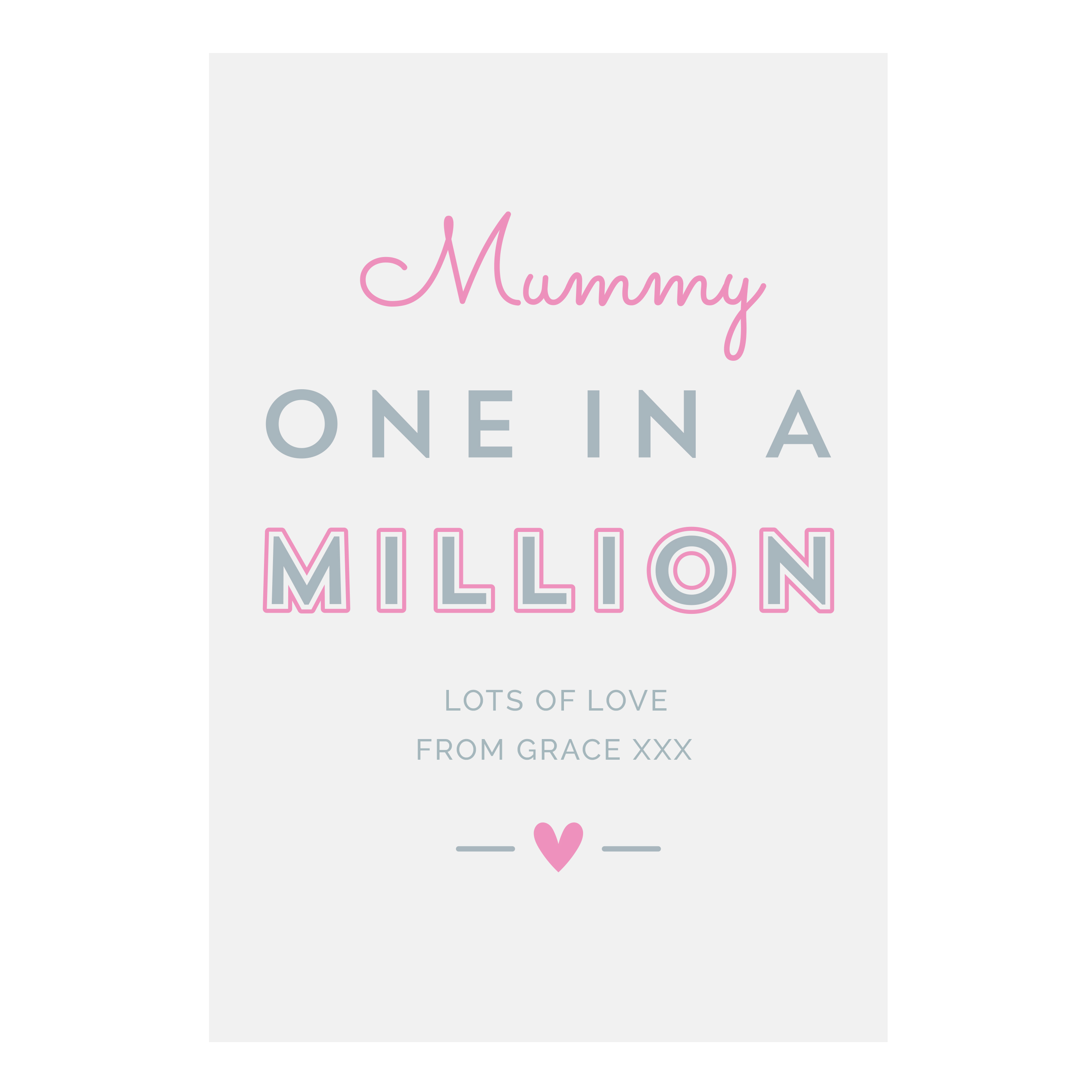 'One In A Million' Decorative Aluminium Sign