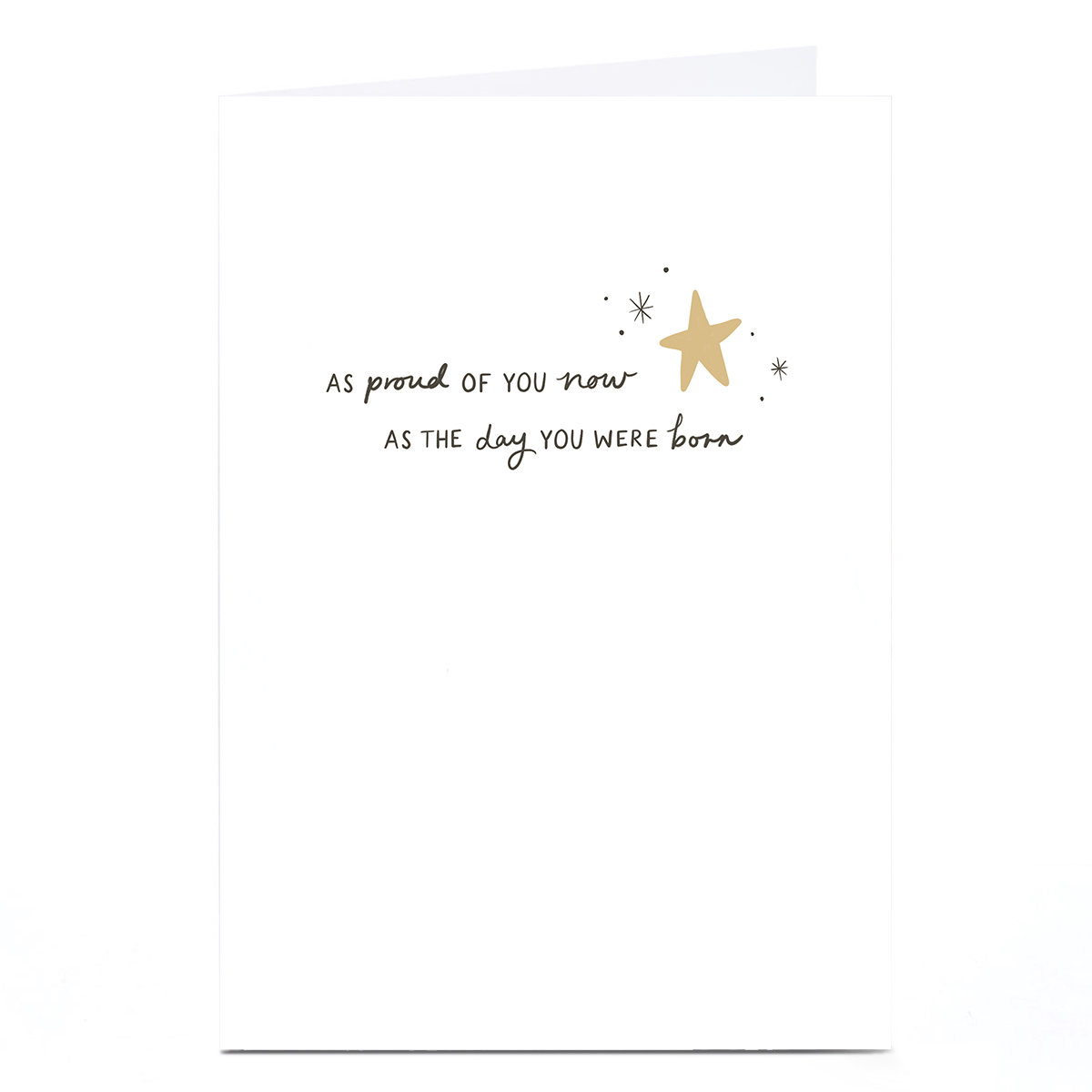 Personalised Card - As Proud of You Now as The Day You Were Born