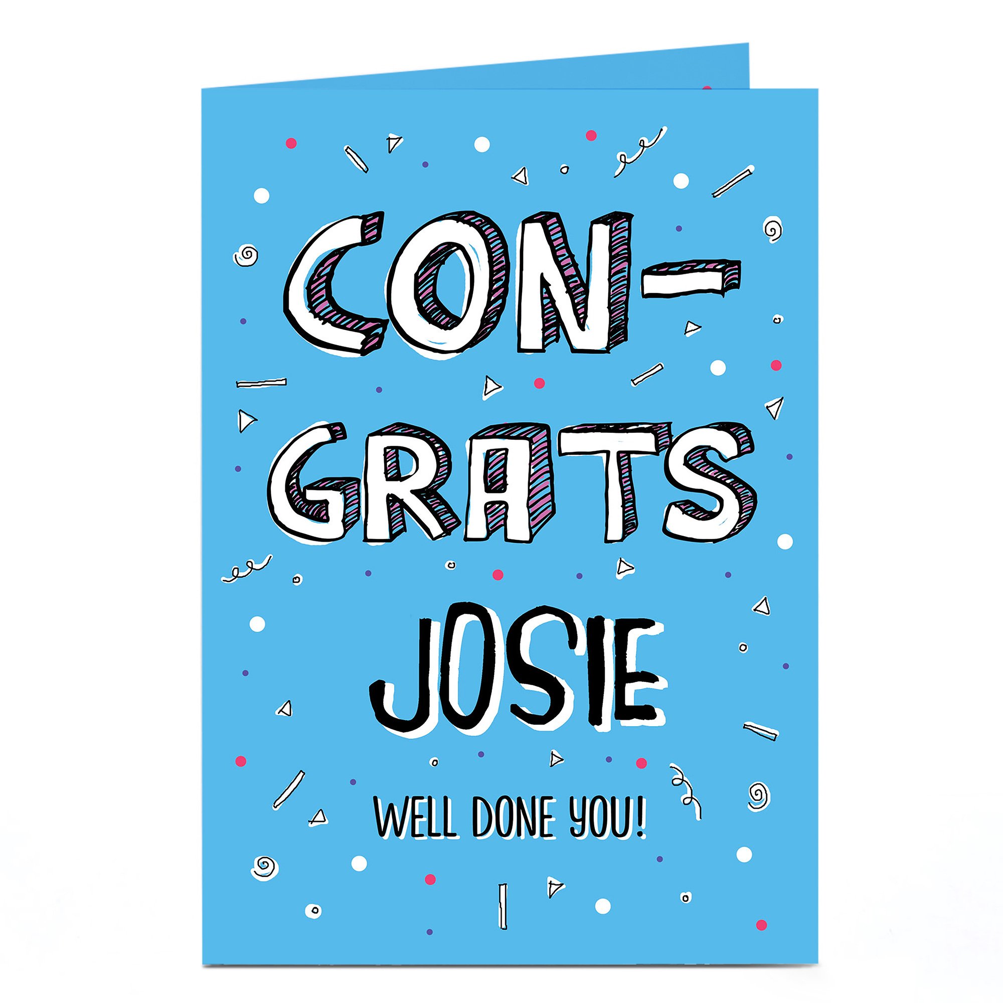 Personalised Congratulations Card - Well Done You!