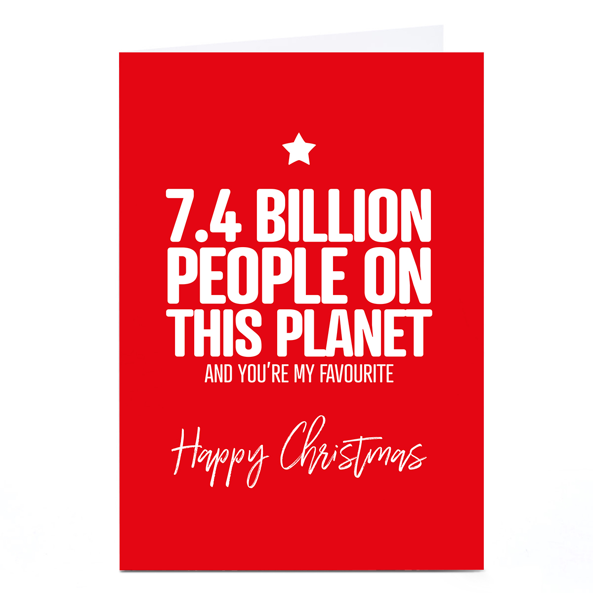 Personalised Punk Christmas Card - 7.4 Billion