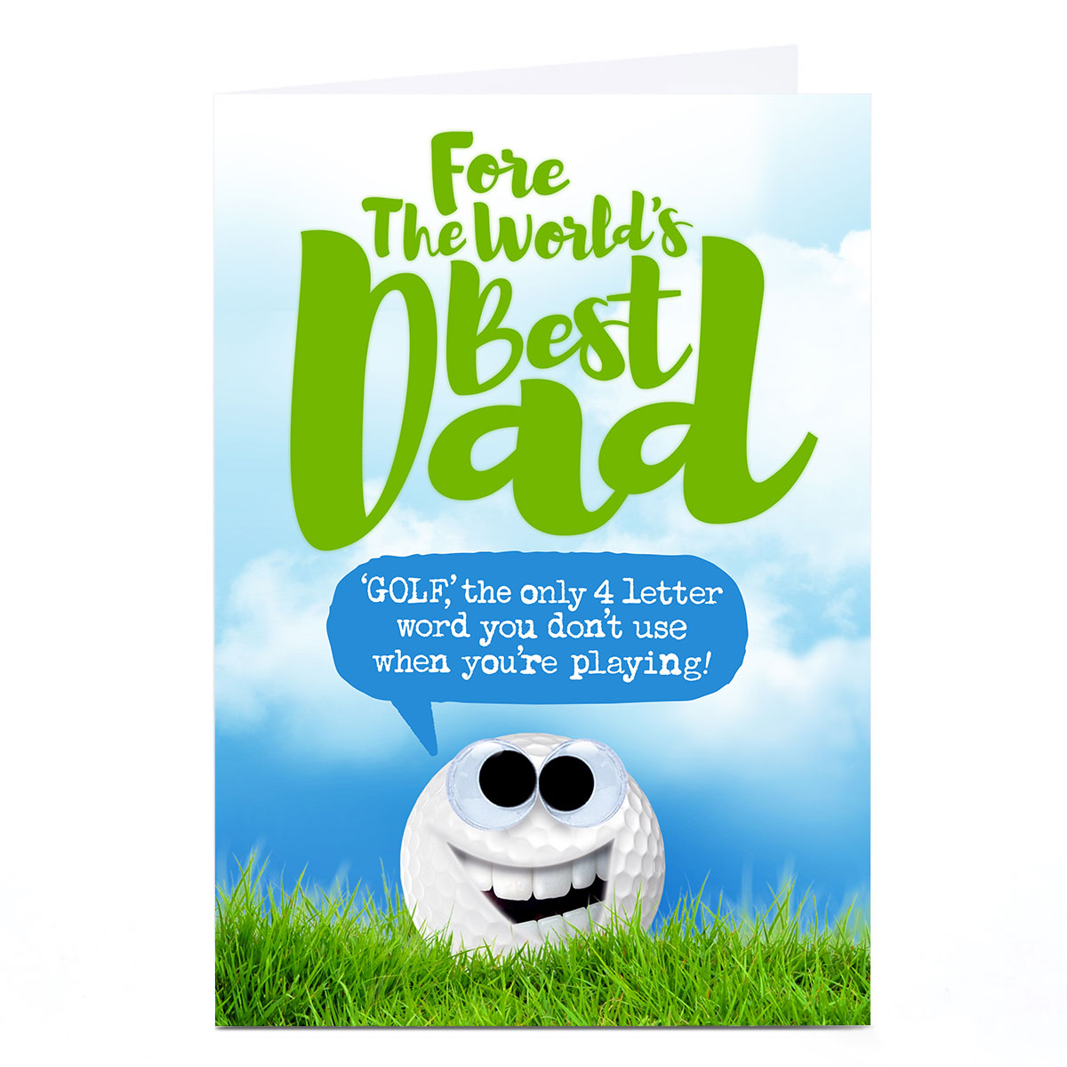 Personalised PG Quips Father's Day Card - Fore The World's Best Dad