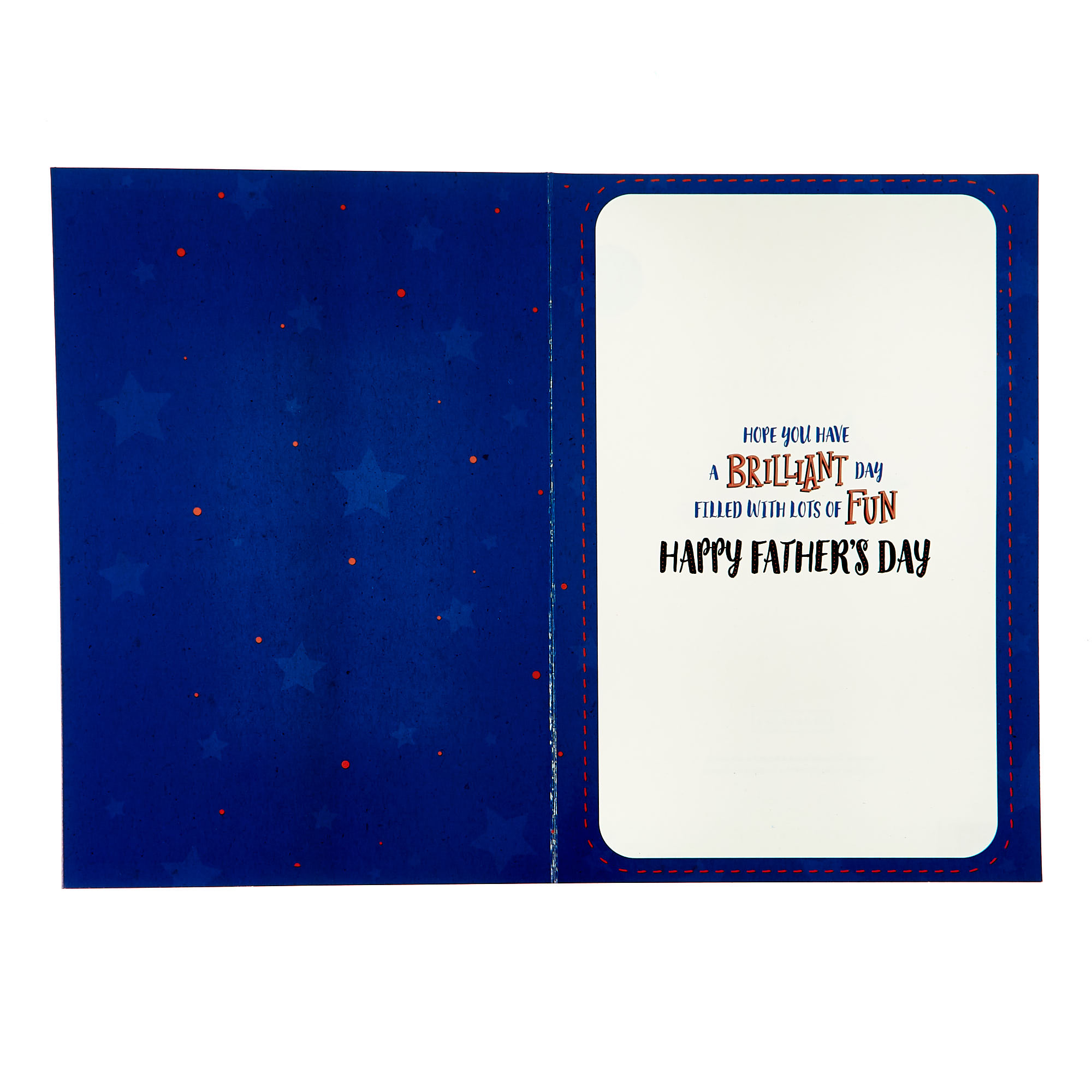 Father's Day Card - Blue, Red & Silver