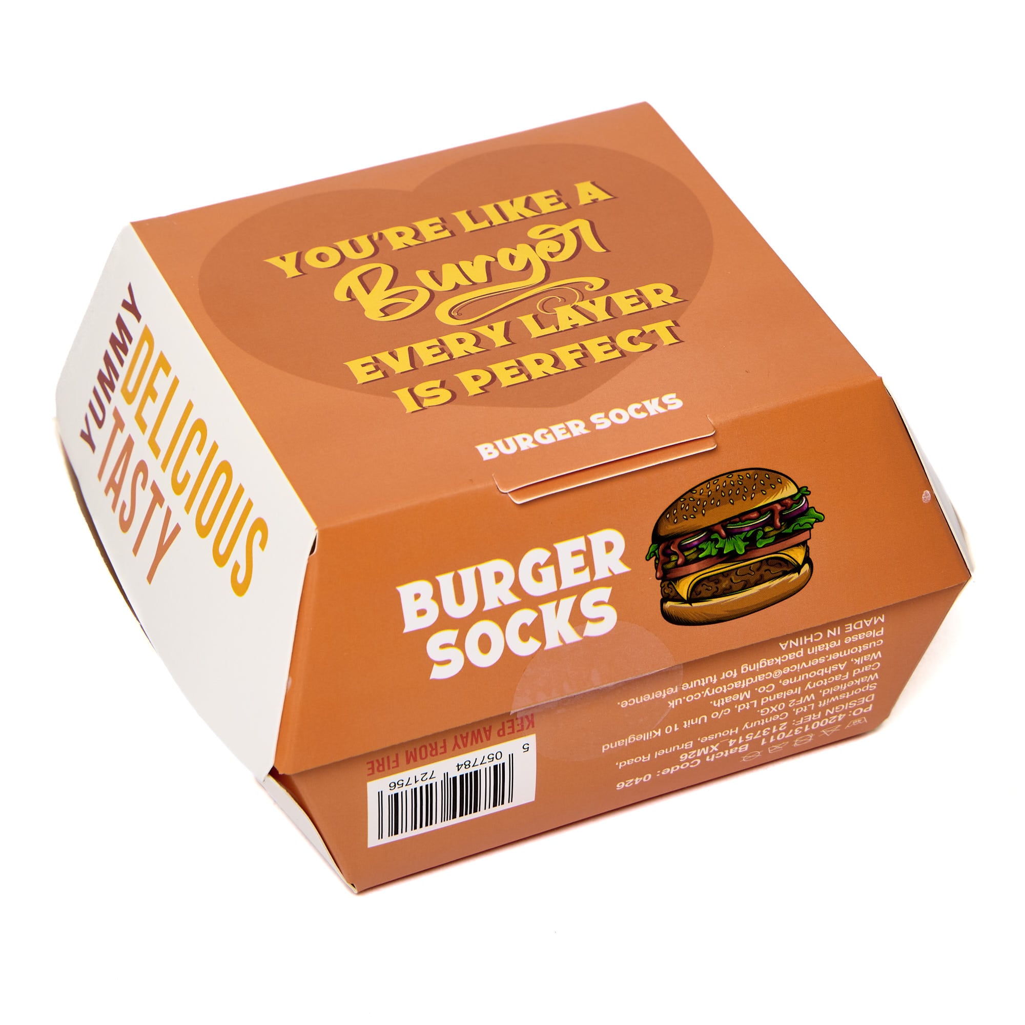 Novelty Burger Socks - 1 Pair