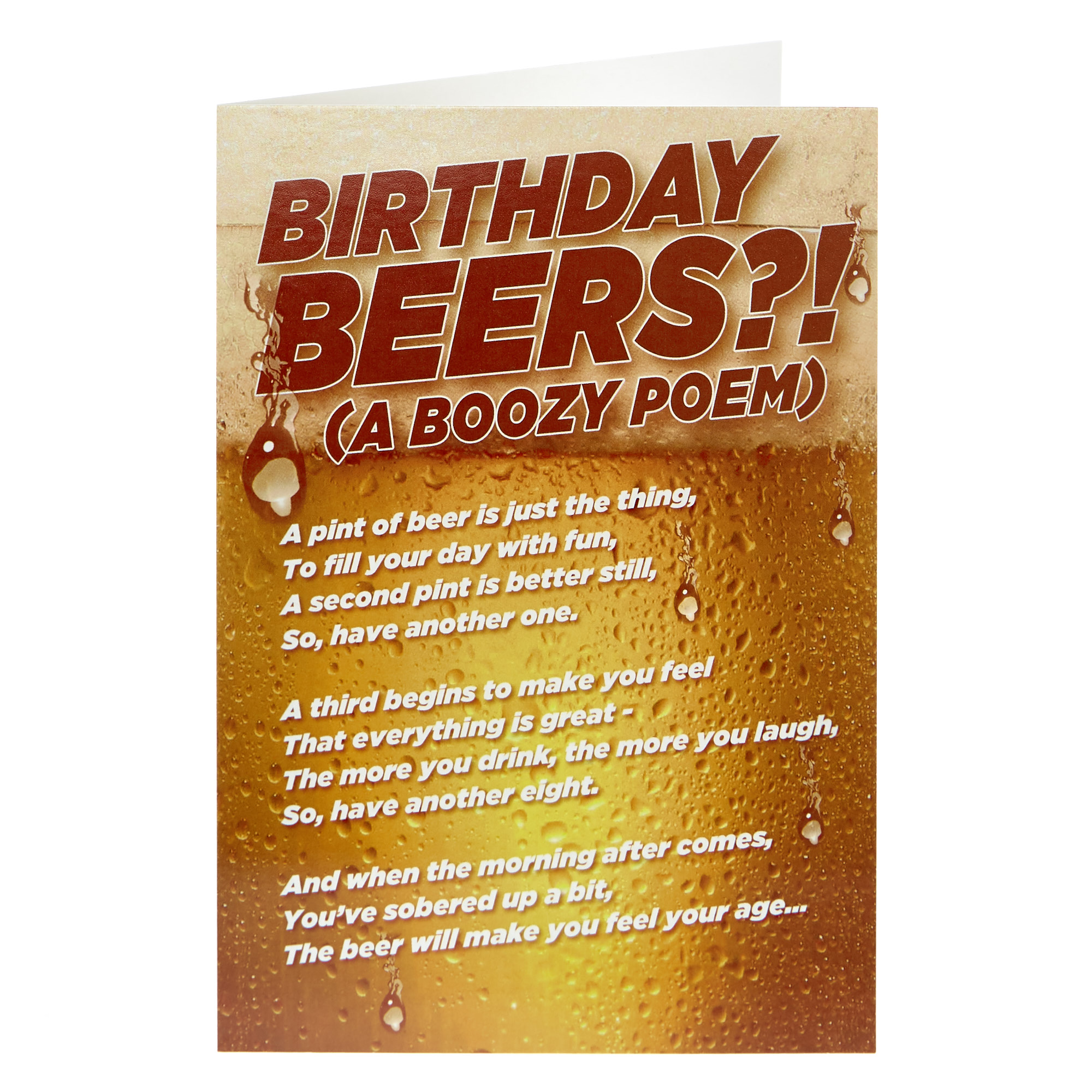 Birthday Card - A Boozy Poem