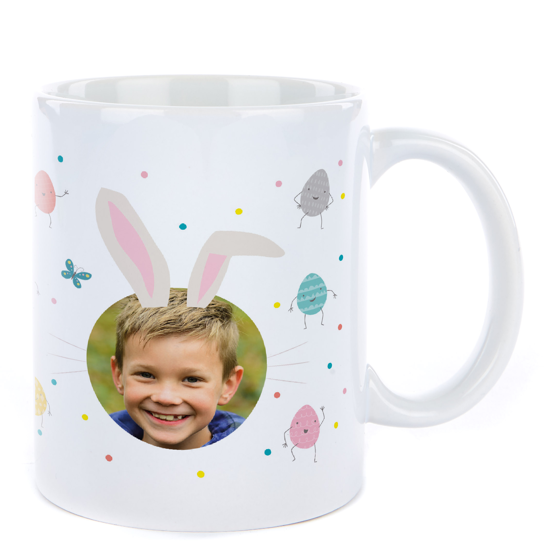 Photo Easter Mug - Eggs and Bunny Ears