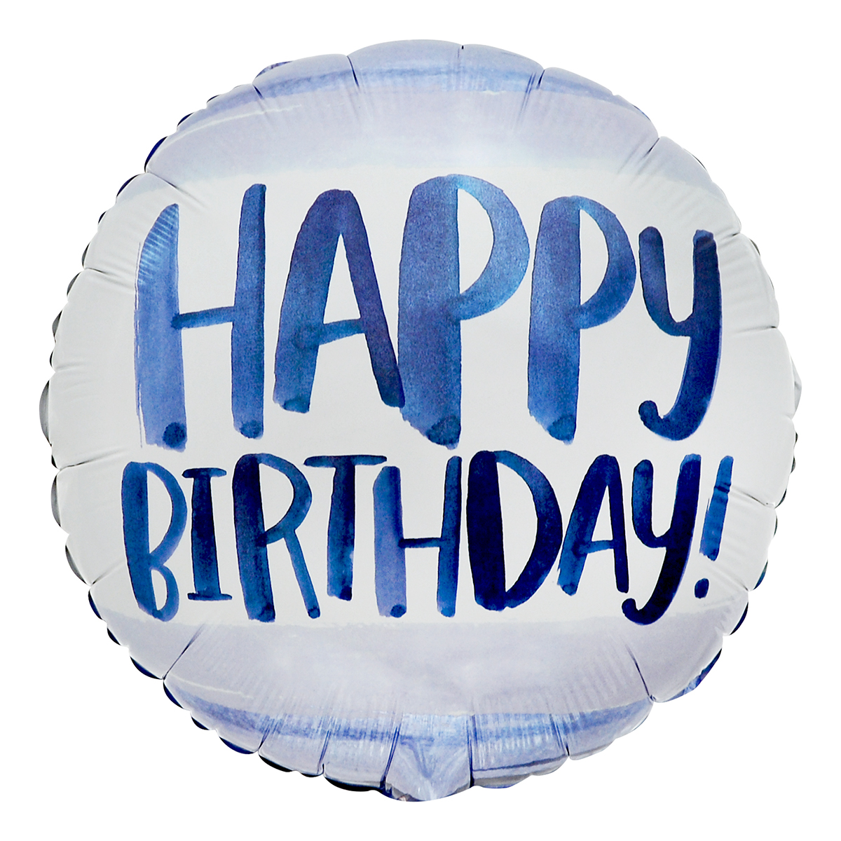 Blue Watercolour Happy Birthday 18-Inch Foil Helium Balloon 
