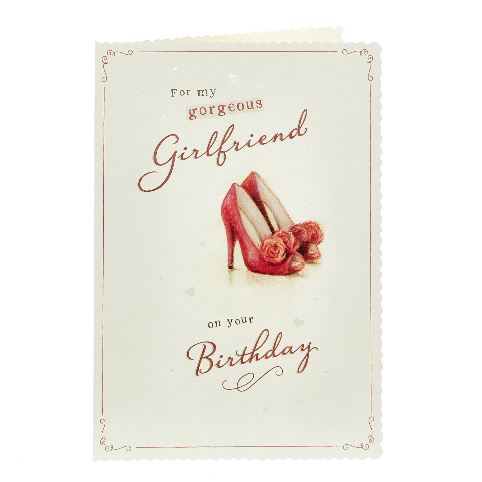 Birthday Card - Gorgeous Girlfriend, Shoes