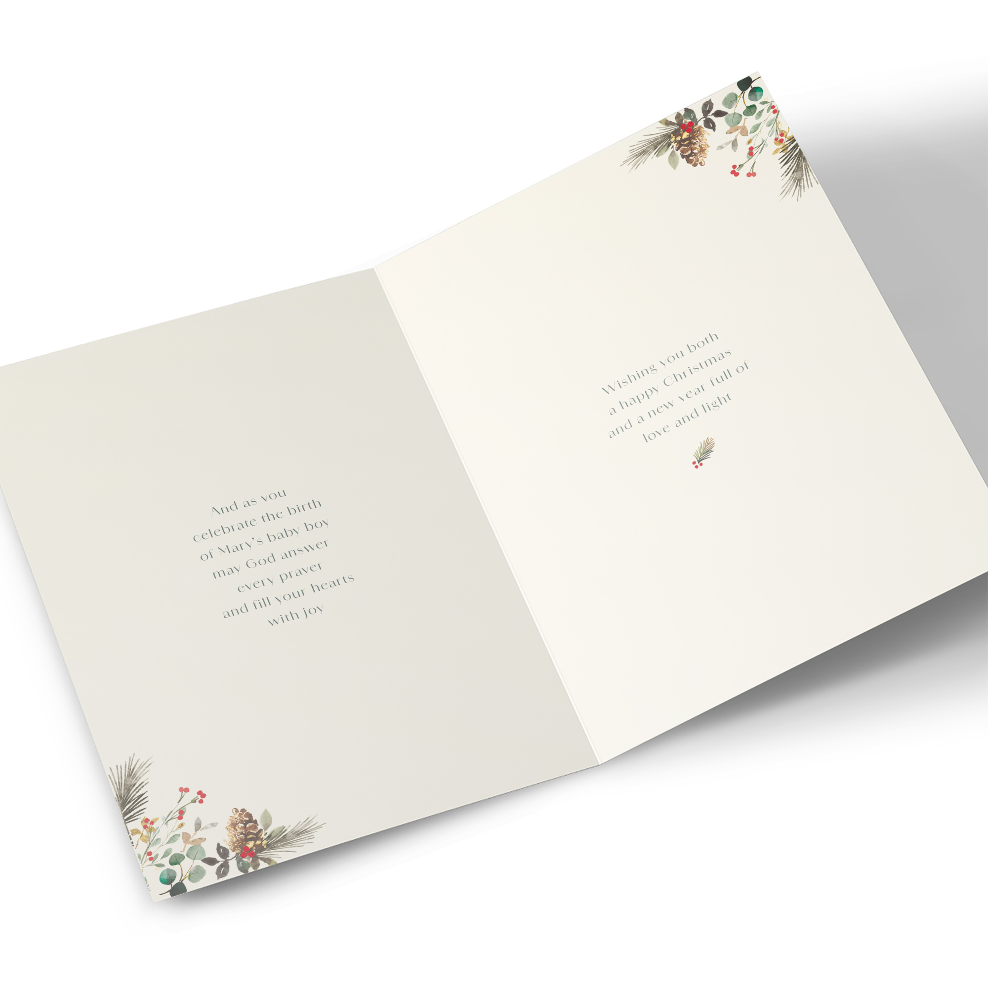 Christmas Card - Candlelit Festive Food and Drink, For A Special Couple