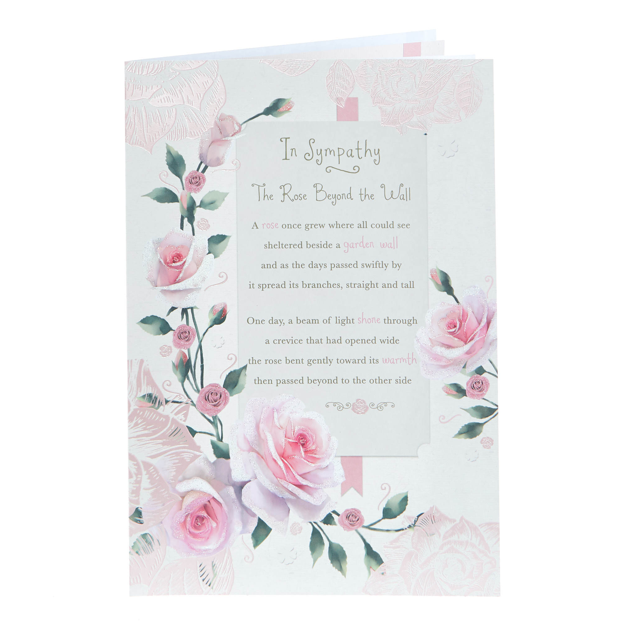 Sympathy Card - Rose Beyond The Wall