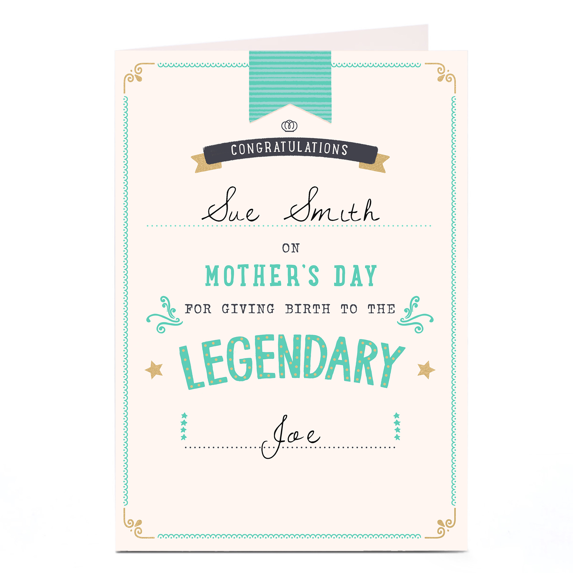 Personalised Mother's Day Card - Congratulations On...