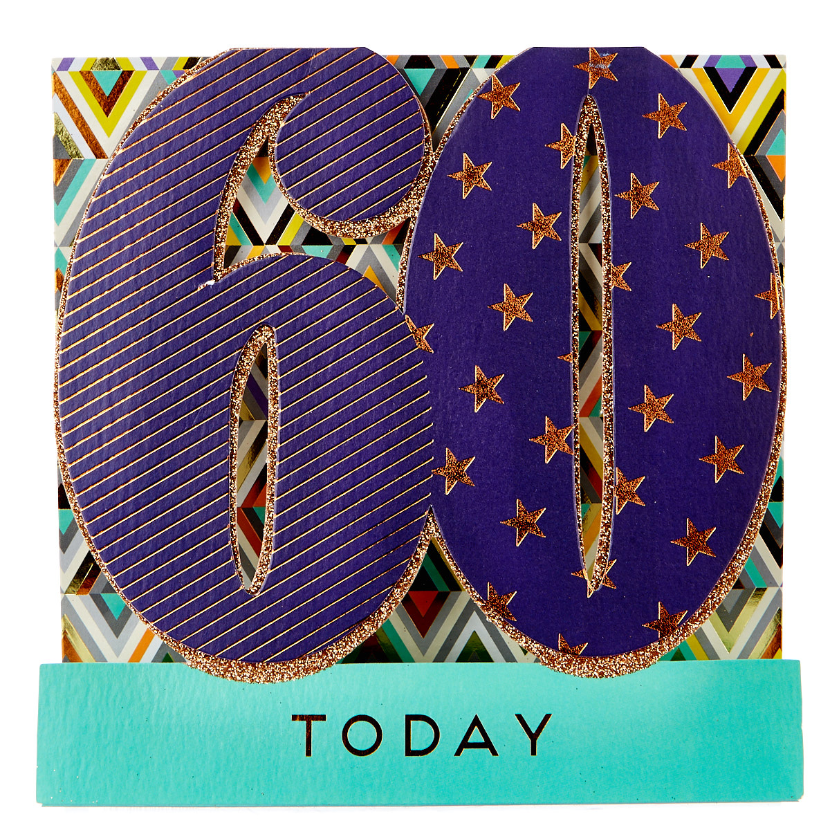 Exquisite Collection 60th Birthday Pop-Up Card - Stars & Stripes