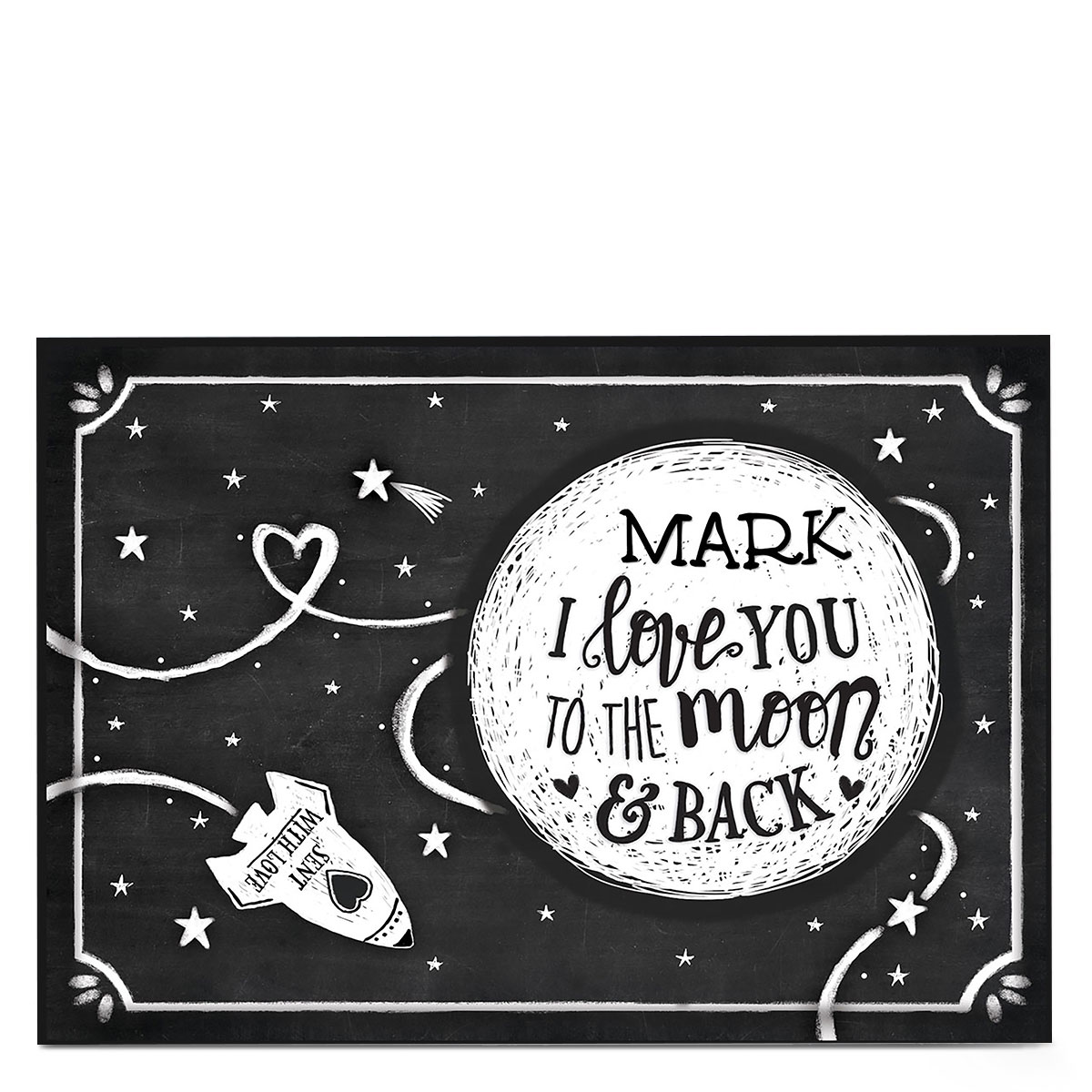 Personalised Card - I Love You To the Moon & Back
