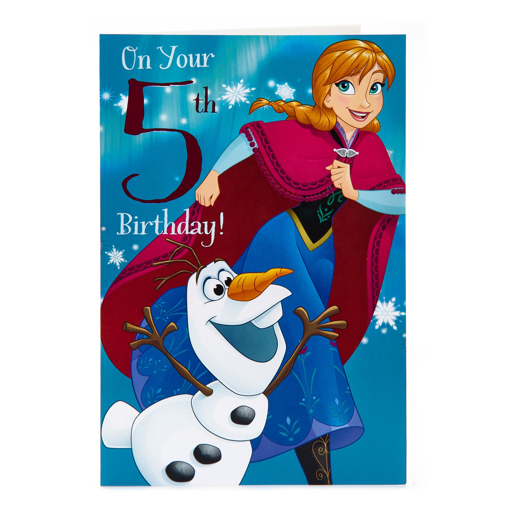 Frozen 5th Birthday Card