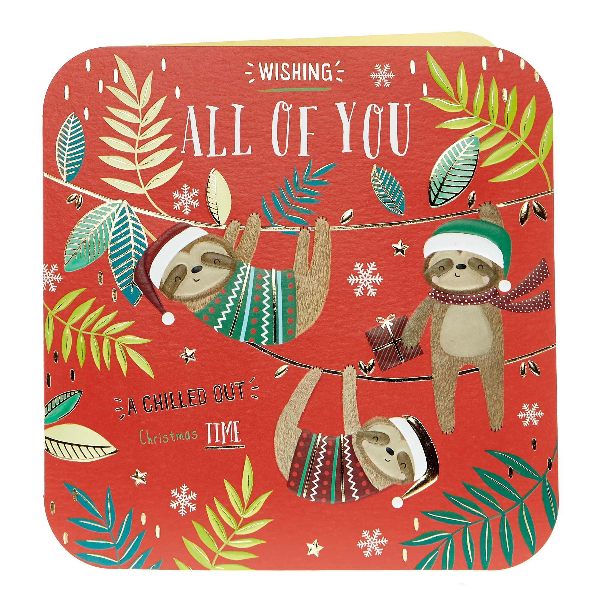 Platinum Collection Christmas Card - All Of You Sloths