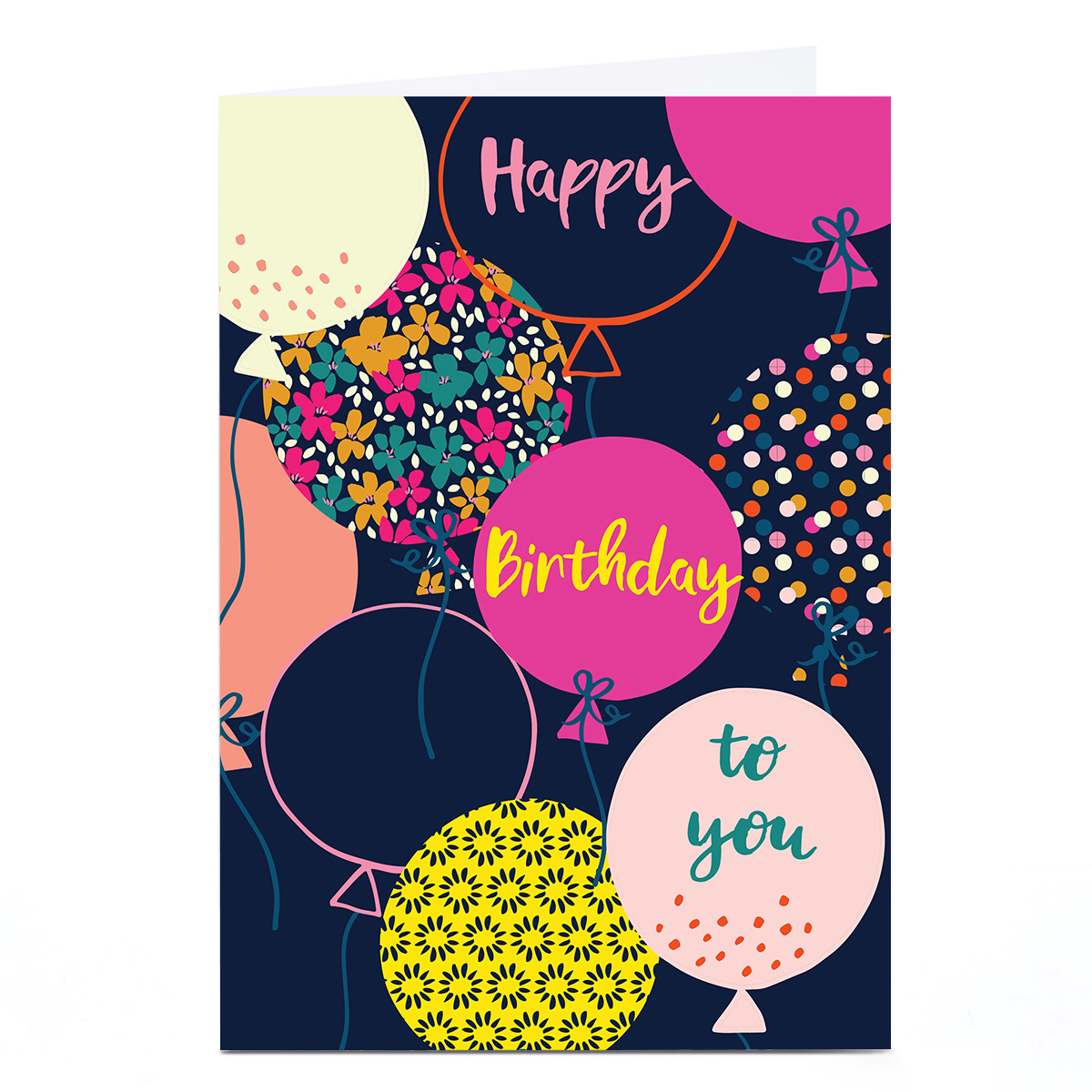 Personalised Sazerelli Birthday Card - Balloons