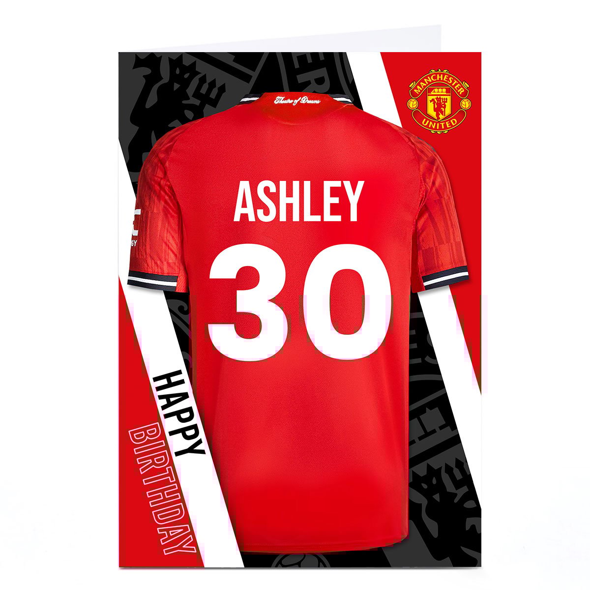 Personalised Football Birthday Card - Manchester United 