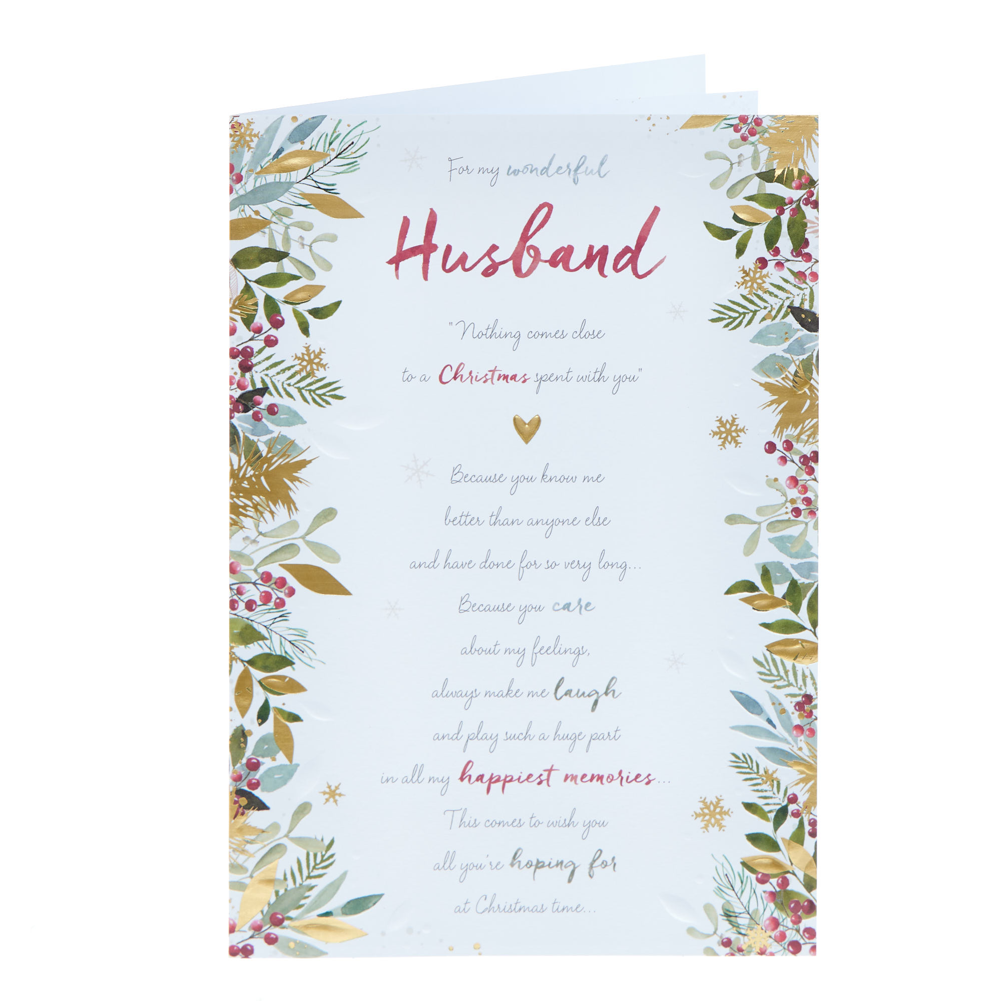 Husband Seasonal Foliage Christmas Card