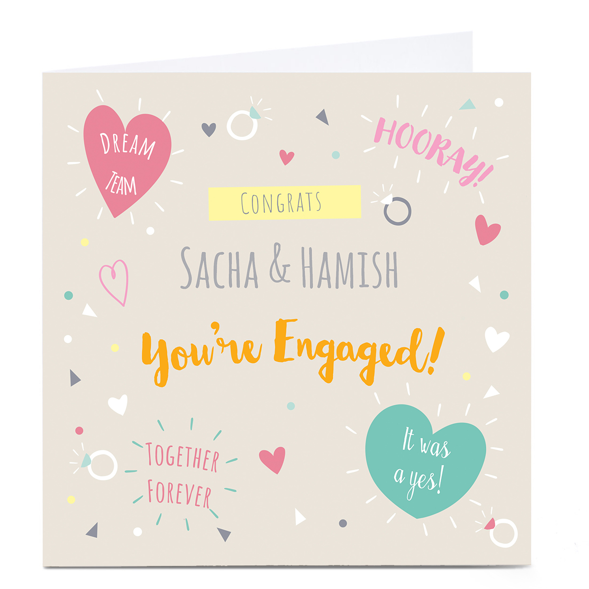 Personalised Engagement Card - Dream Team