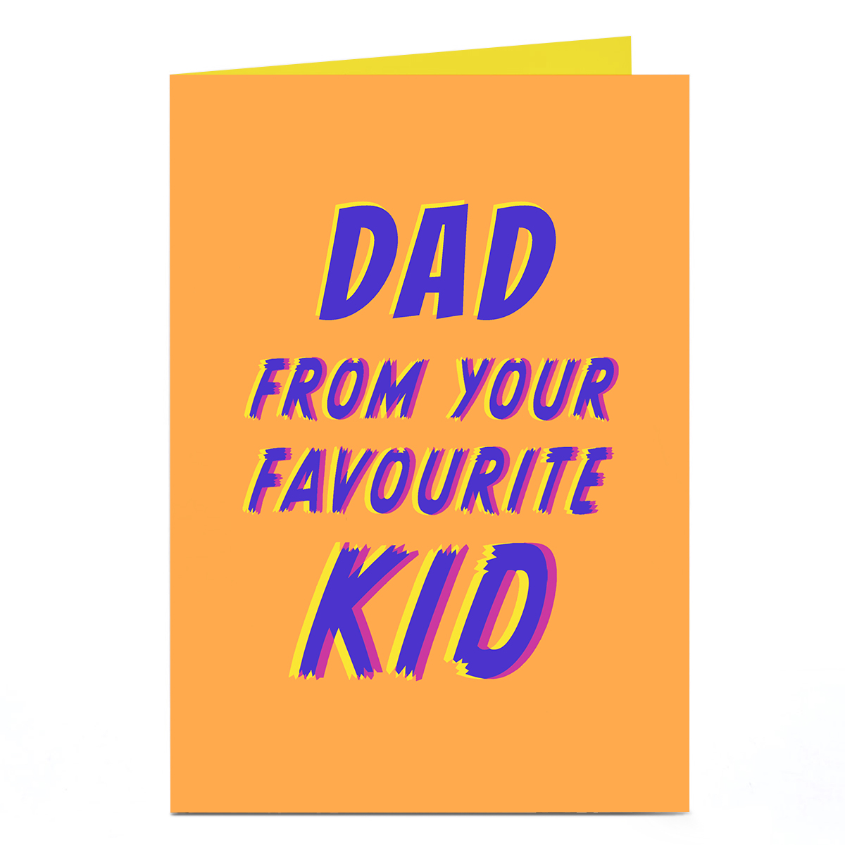 Personalised Father's Day Card - From Your Favourite Kid, Dad