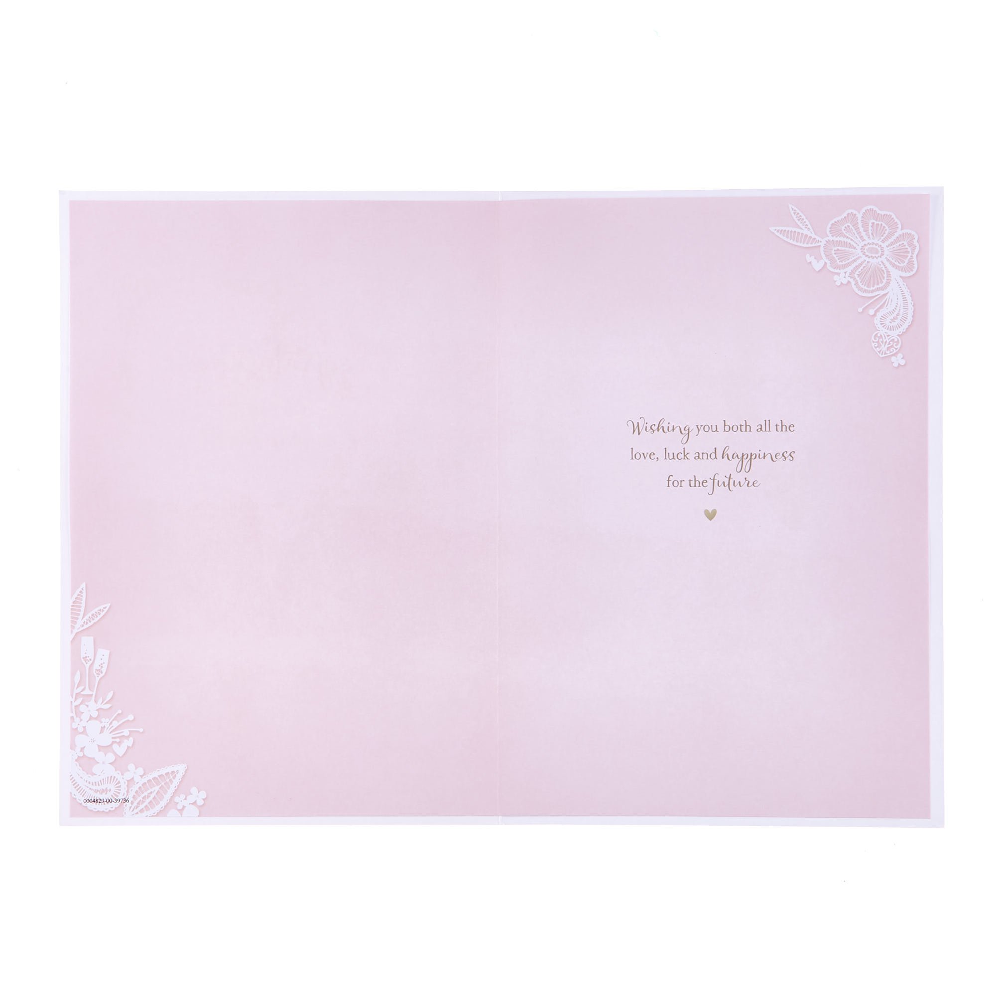 Engagement Card - Congratulations Pink & White