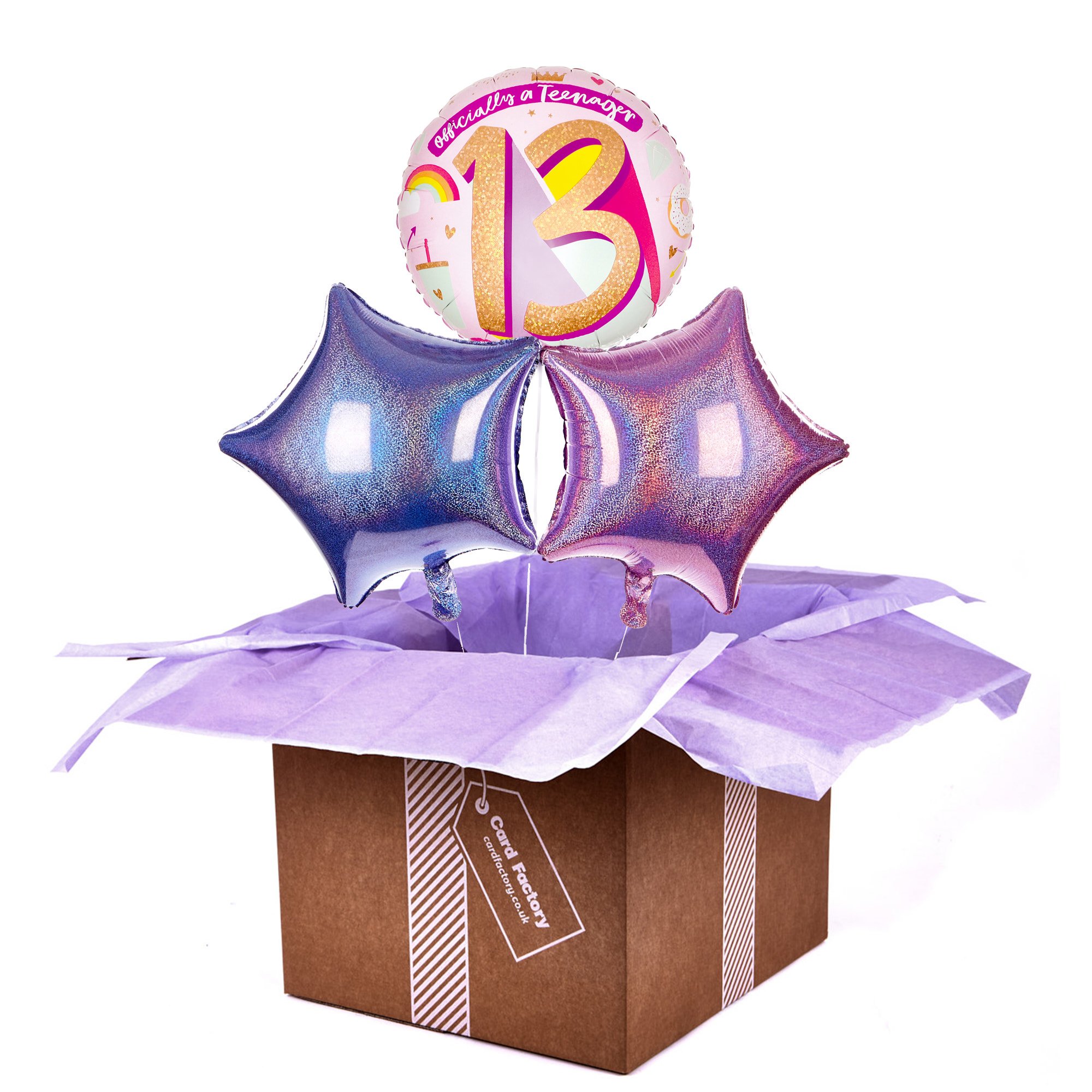 Pink Official Teenager 13th Birthday Balloon Bouquet - DELIVERED INFLATED!