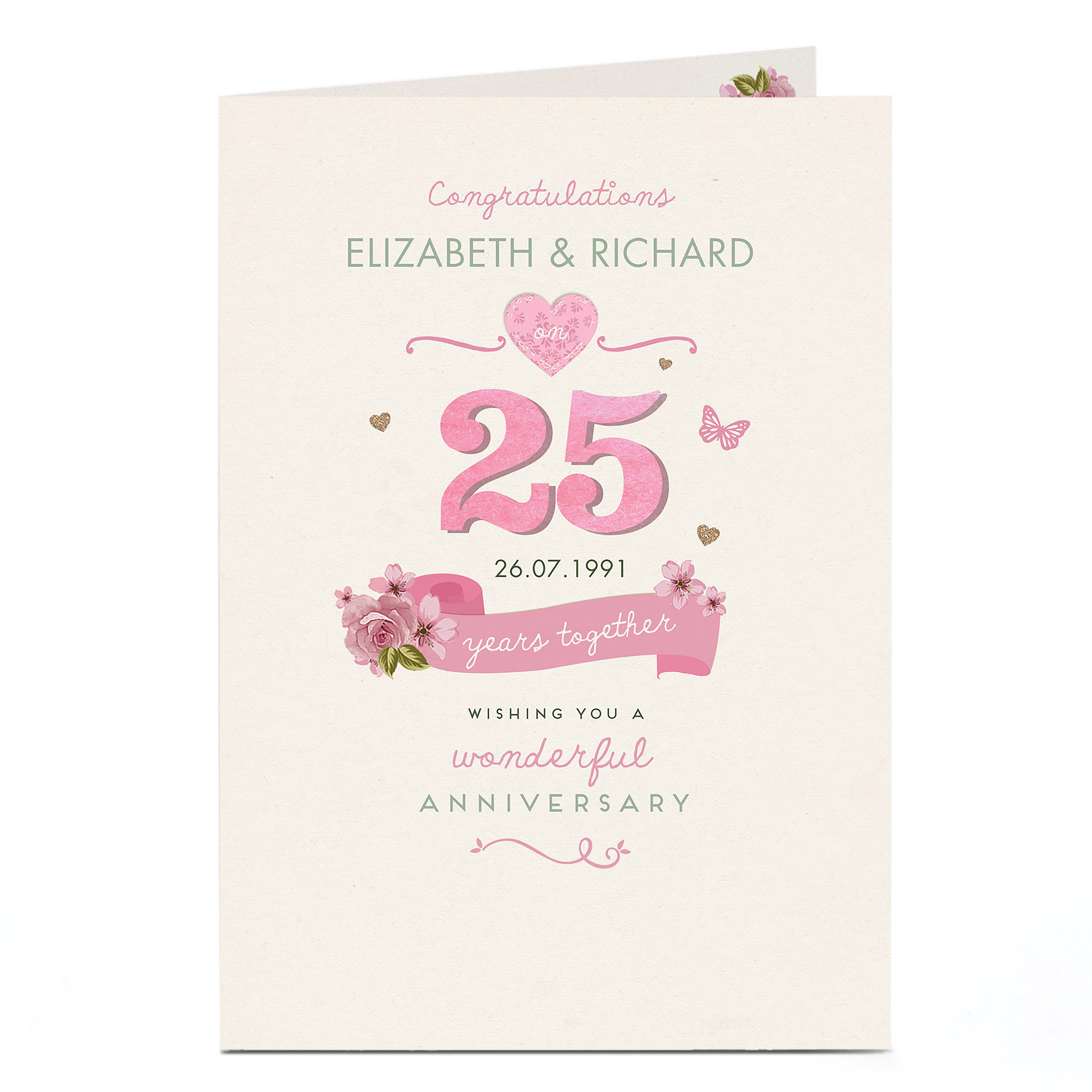 Personalised Anniversary Card - 25 Years Together