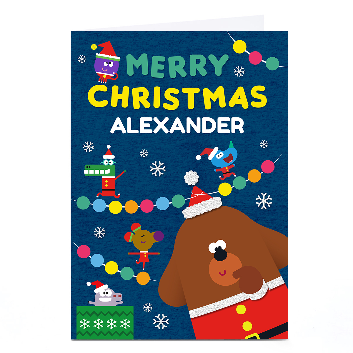 Personalised Hey Duggee Christmas Card - Any Name