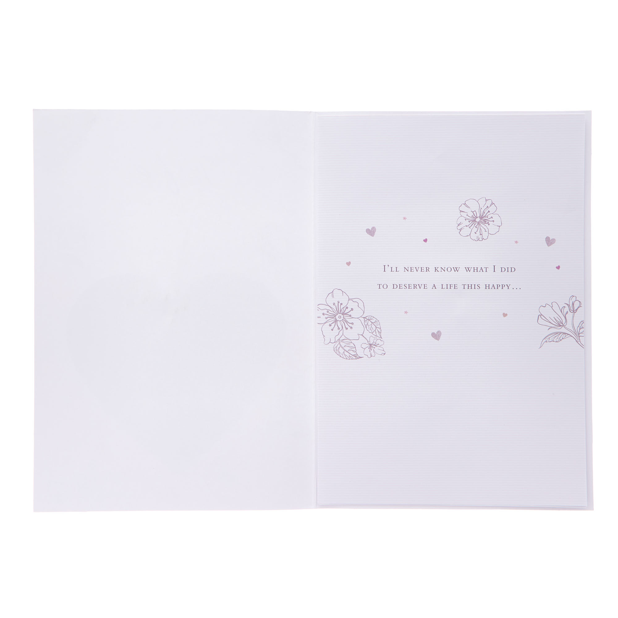 Detachable Keepsake Wife Wedding Anniversary Card
