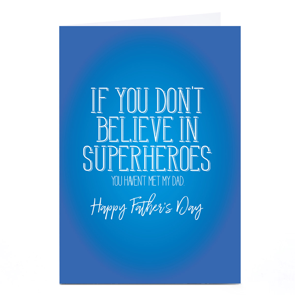 Personalised Punk Father's Day Card - Don't Believe In Superheroes