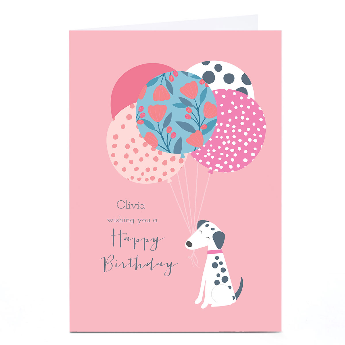 Personalised Klara Hawkins Birthday Card - Dalmatian 