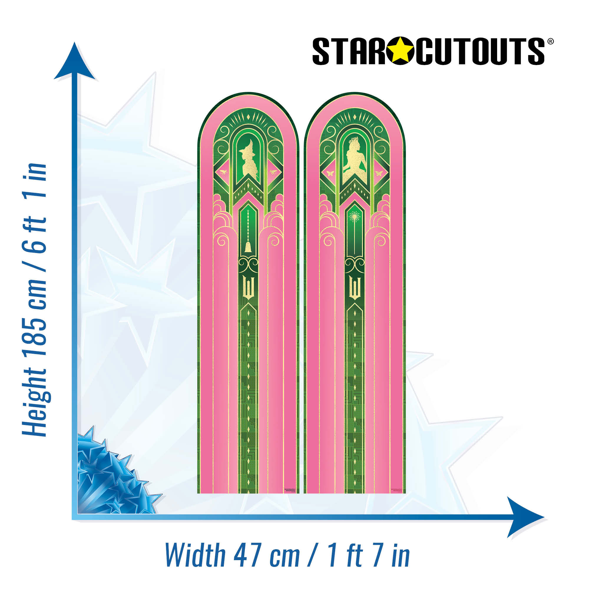 Wicked Backdrop Cardboard Cutout 2-Pack 