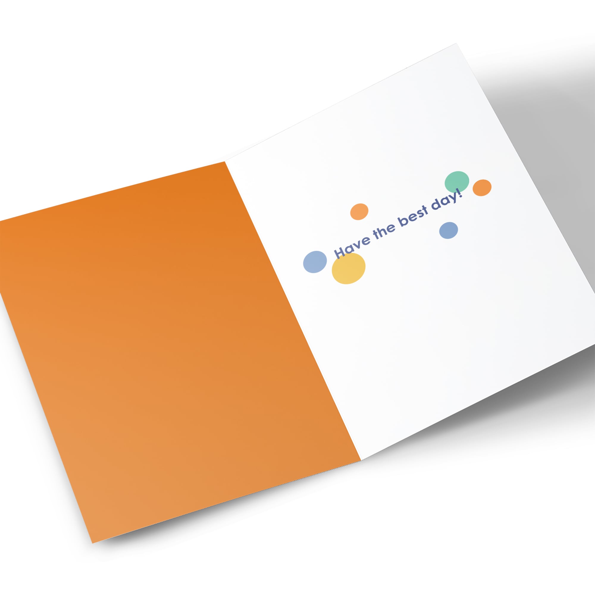 Birthday Card - Blue and Orange Circles and Dots, Dad