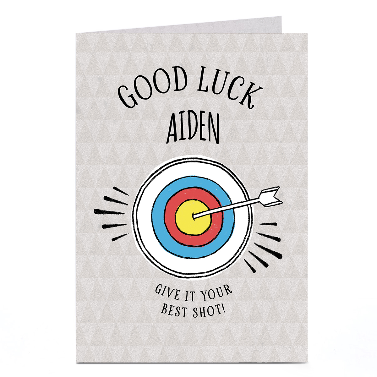 Personalised Good Luck Card - Arrow