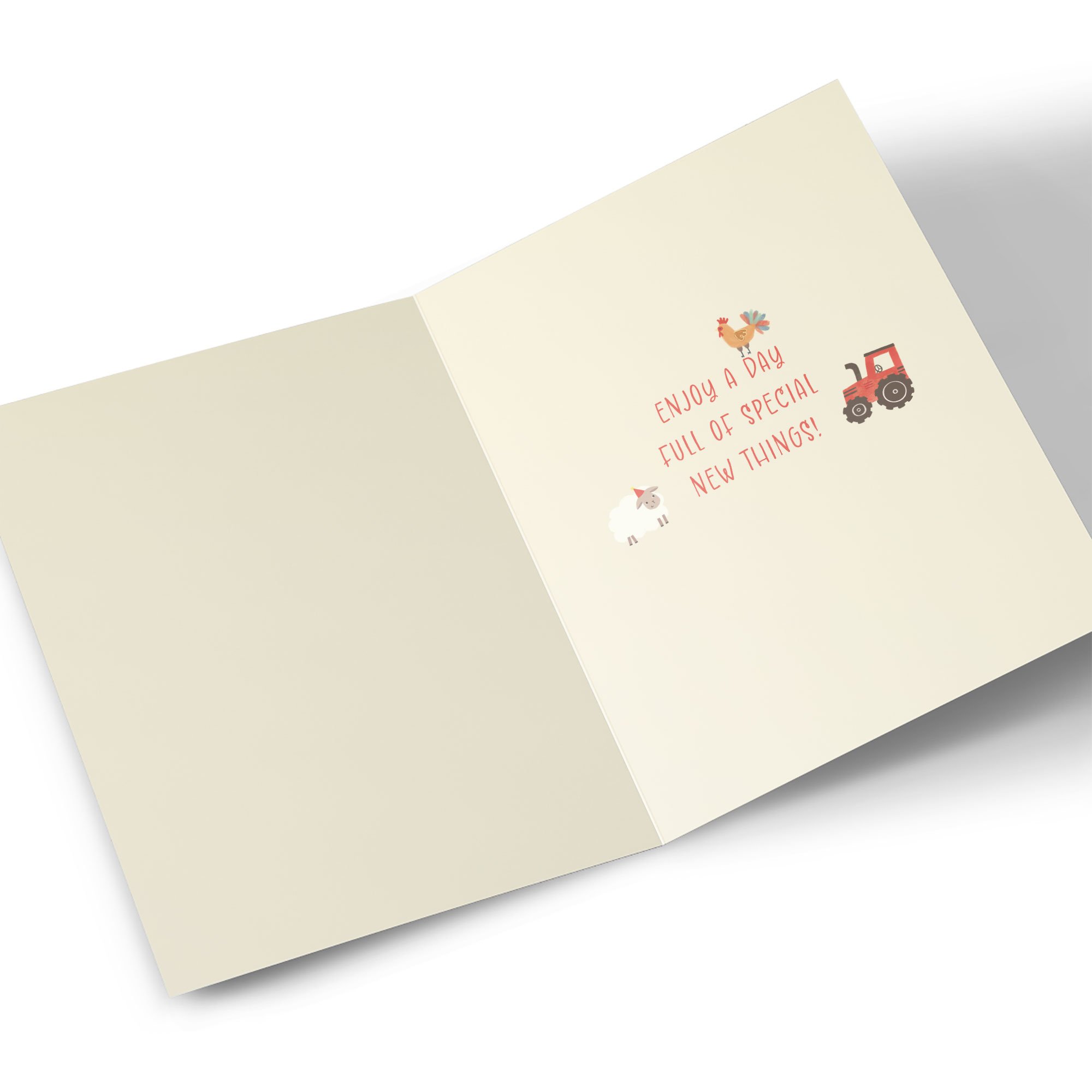 1st Birthday Card - 1st Ever Birthday Farm Animals