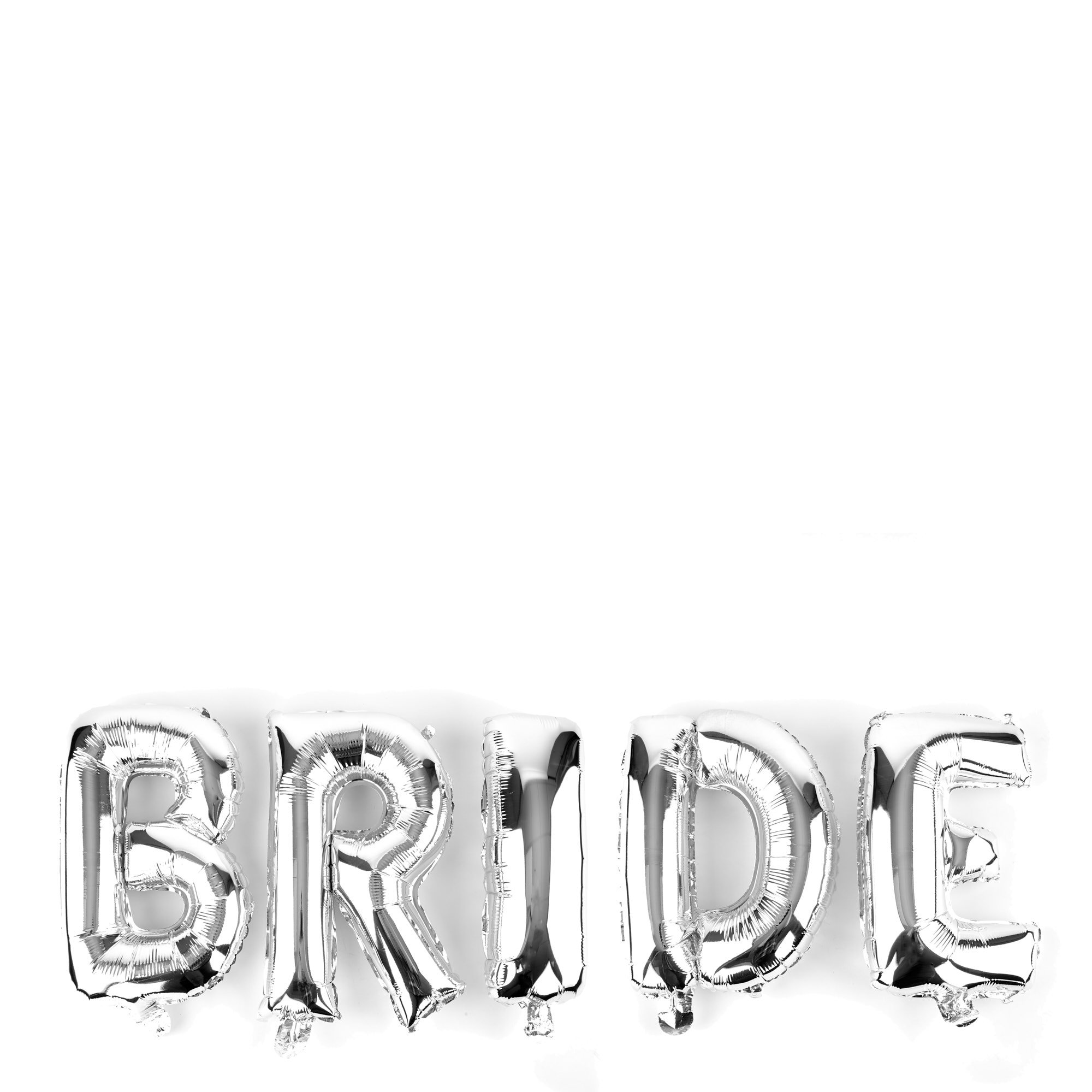 Silver Bride Balloon Banner Kit