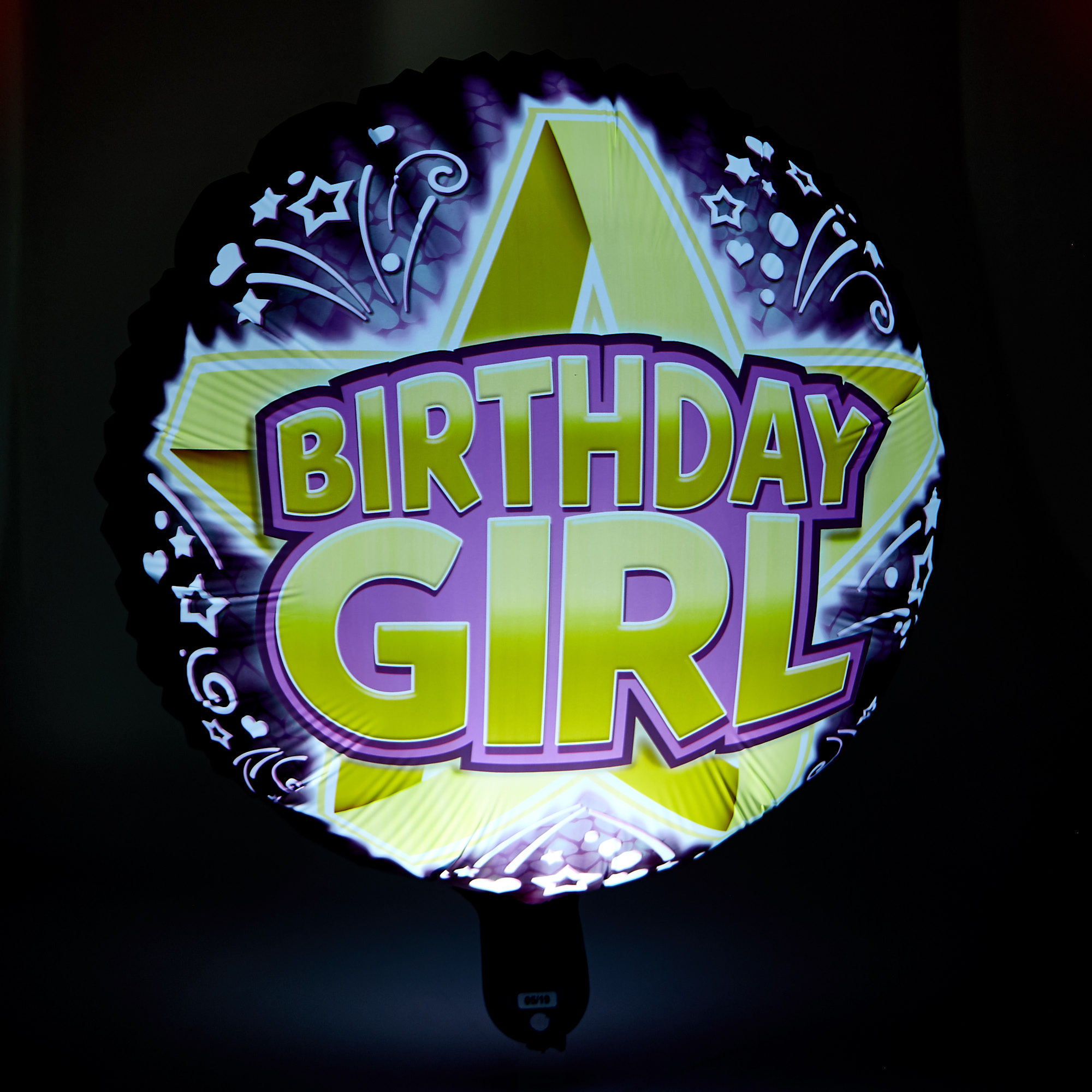 Birthday Girl Light-Up LED 22-Inch Foil Helium Balloon 