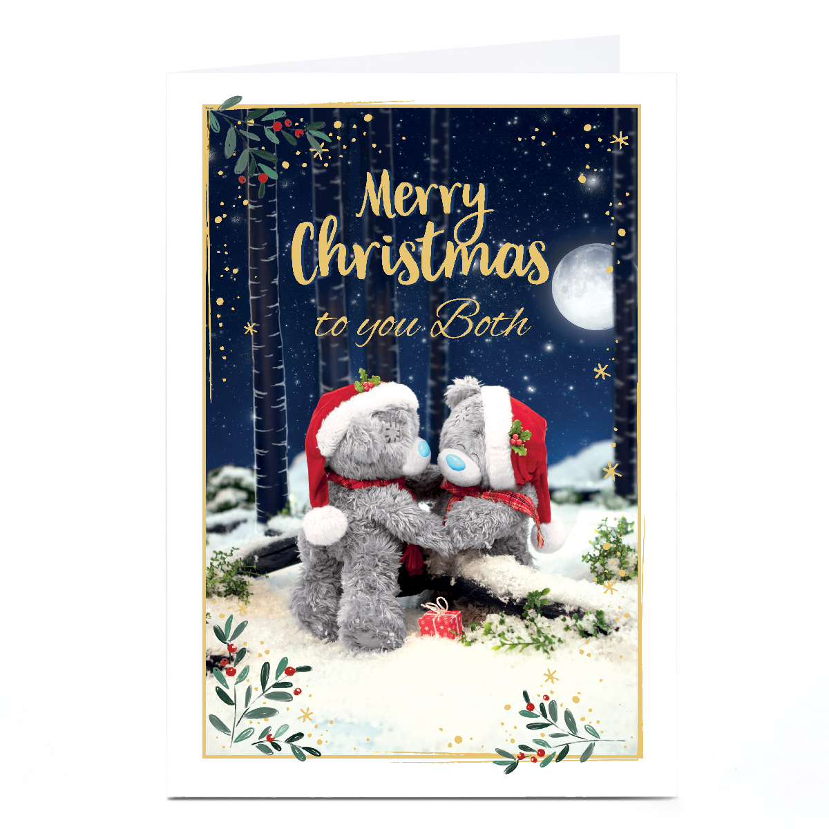 Personalised Tatty Teddy Christmas Card - Merry Christmas Bears, To You Both