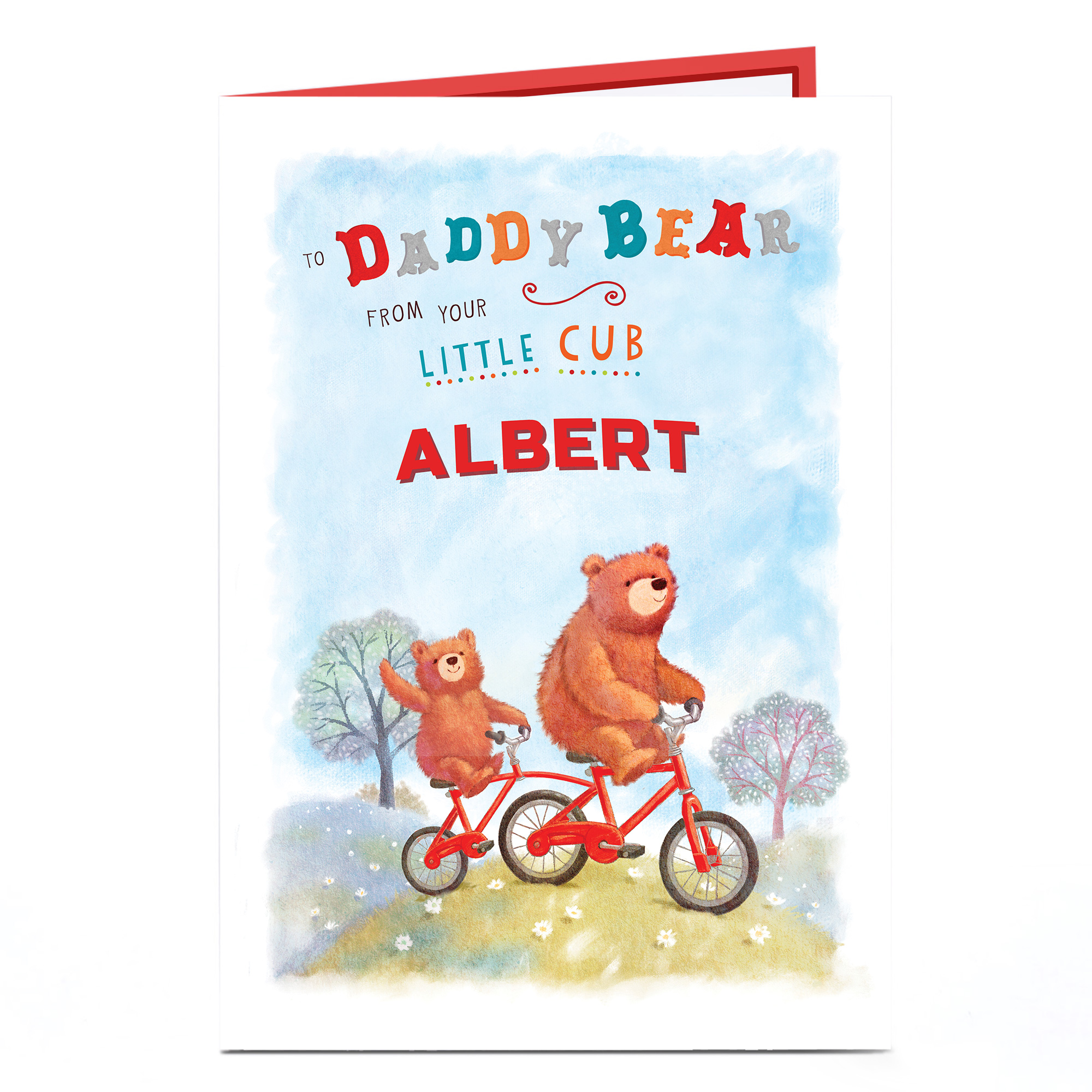 Personalised Father's Day Card - Daddy Bear