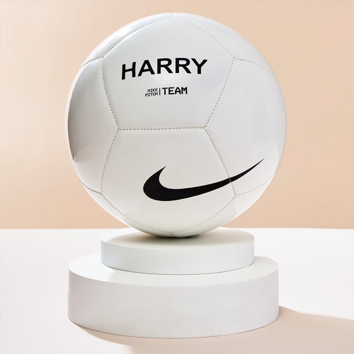 Personalised Black & White Nike Football - Name
