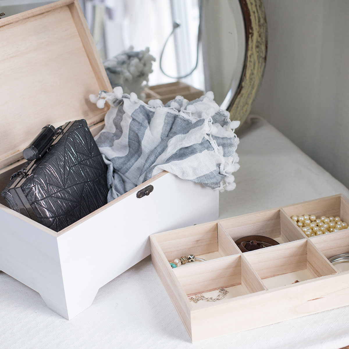 Personalised Initials White Storage Box
